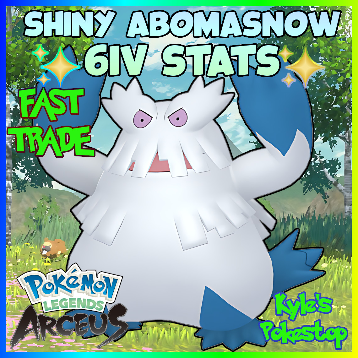 6IV 🌟SHINY🌟 ABOMASNOW / NONSHINY MAX EFFORT VALUES POKEMON LEGENDS ARCEUS PLA