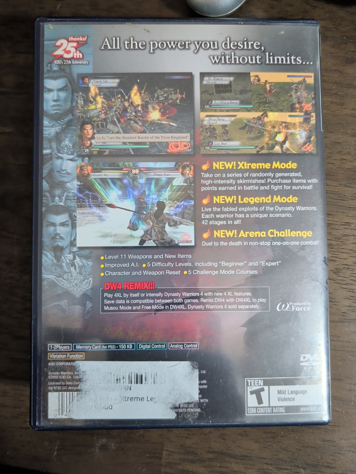 Dynasty Warriors 4XL – Sony PlayStation 2 – CIB – Tested Working + Free Shipping
