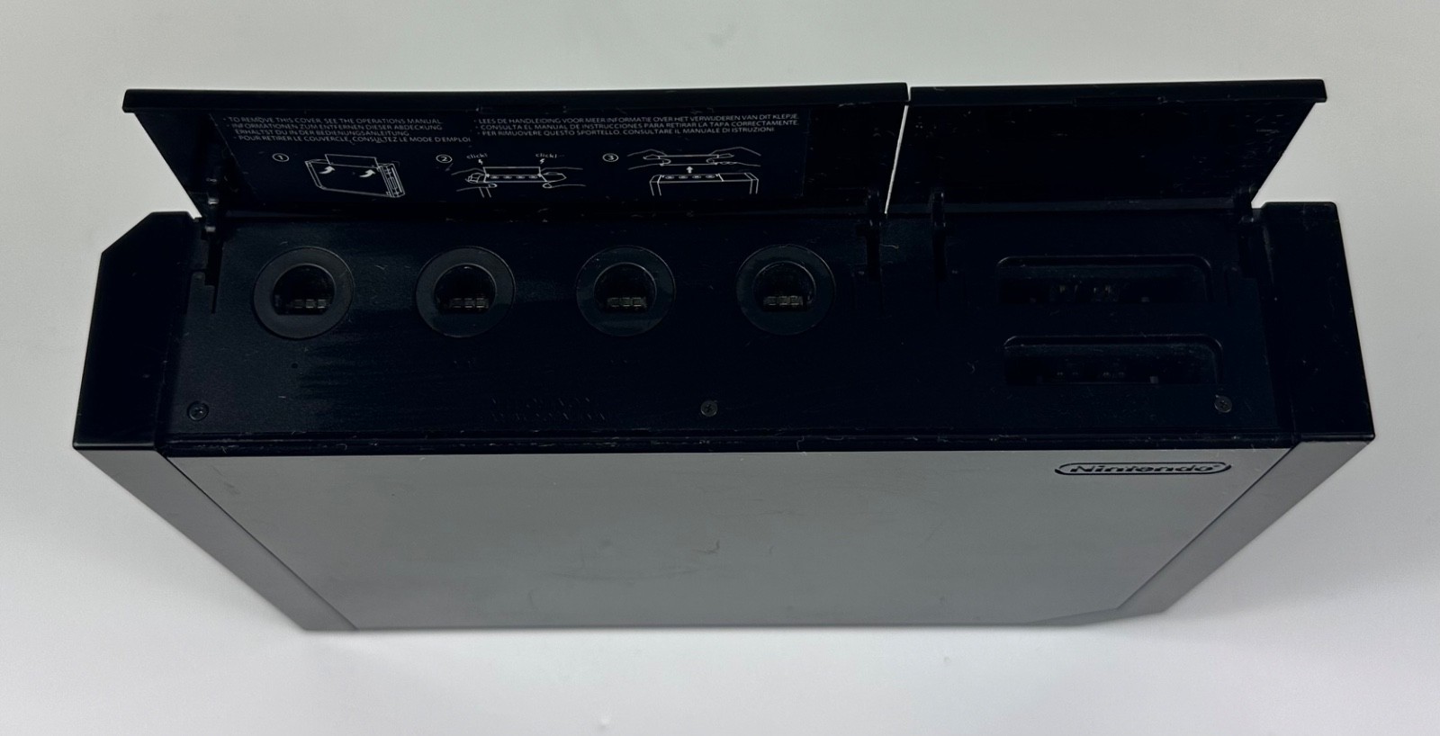 Nintendo Wii Black Console RVL-001 USA For Parts Or Repair Only Powers On