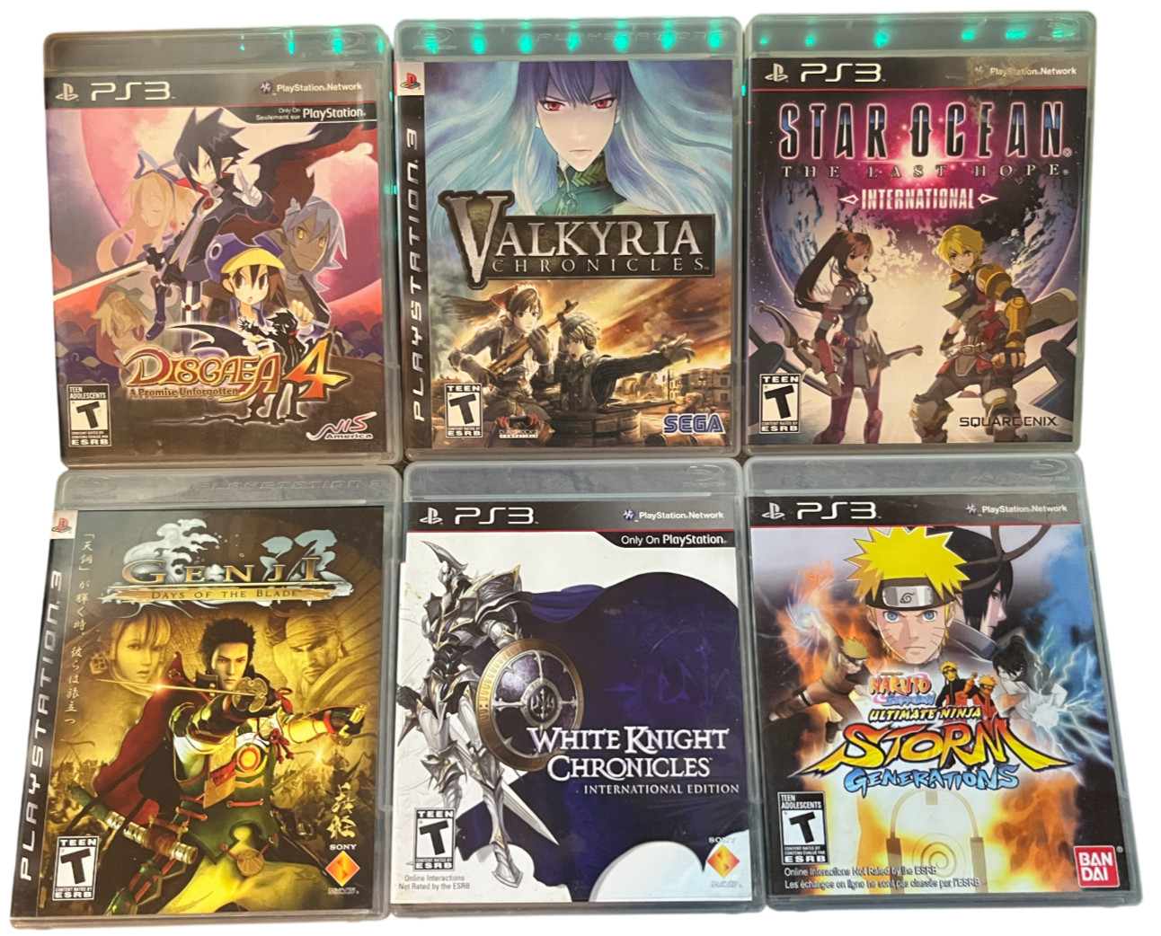PS3 JRPG & Strategy 6 Bundle – Star Ocean, Disgaea 4, Valkyria Chronicles, Genji