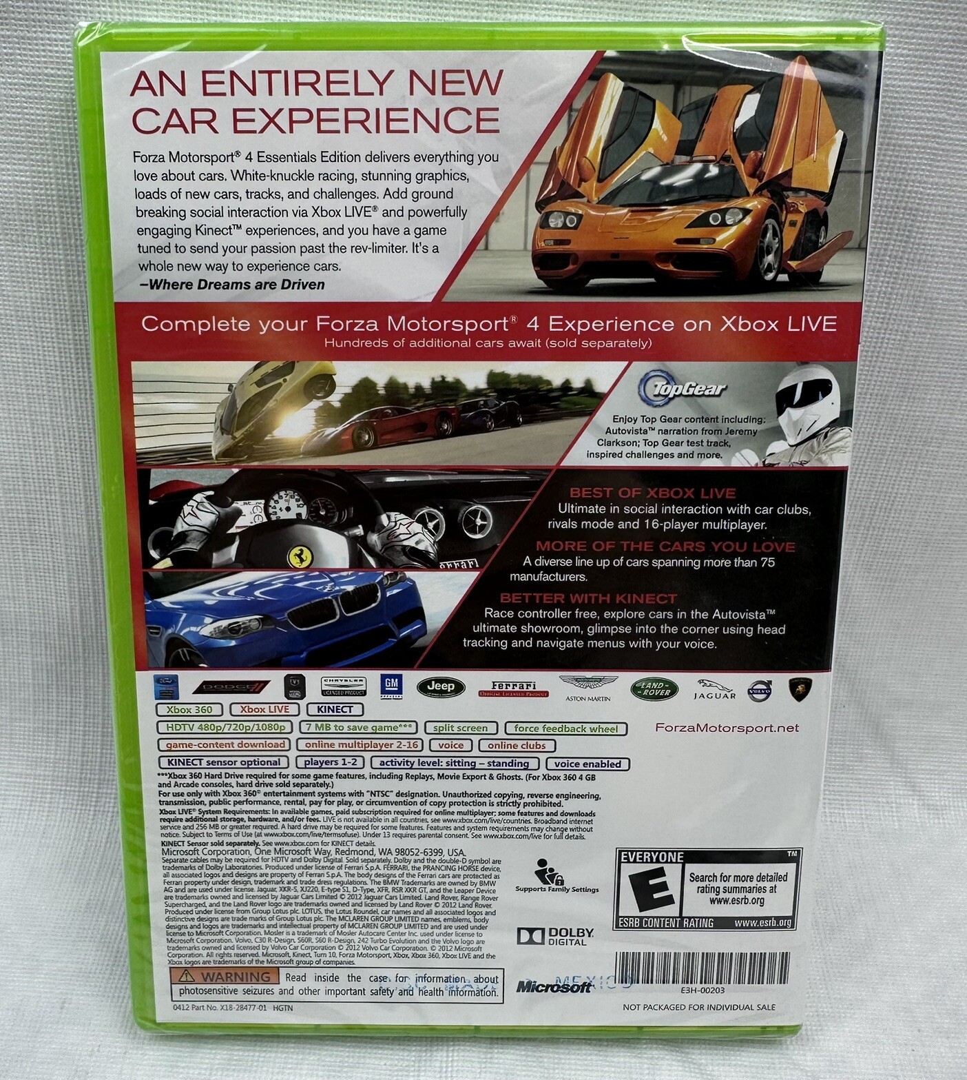 Forza Motorsport 4 — Essentials Edition Microsoft Xbox 360 NEW / SEALED