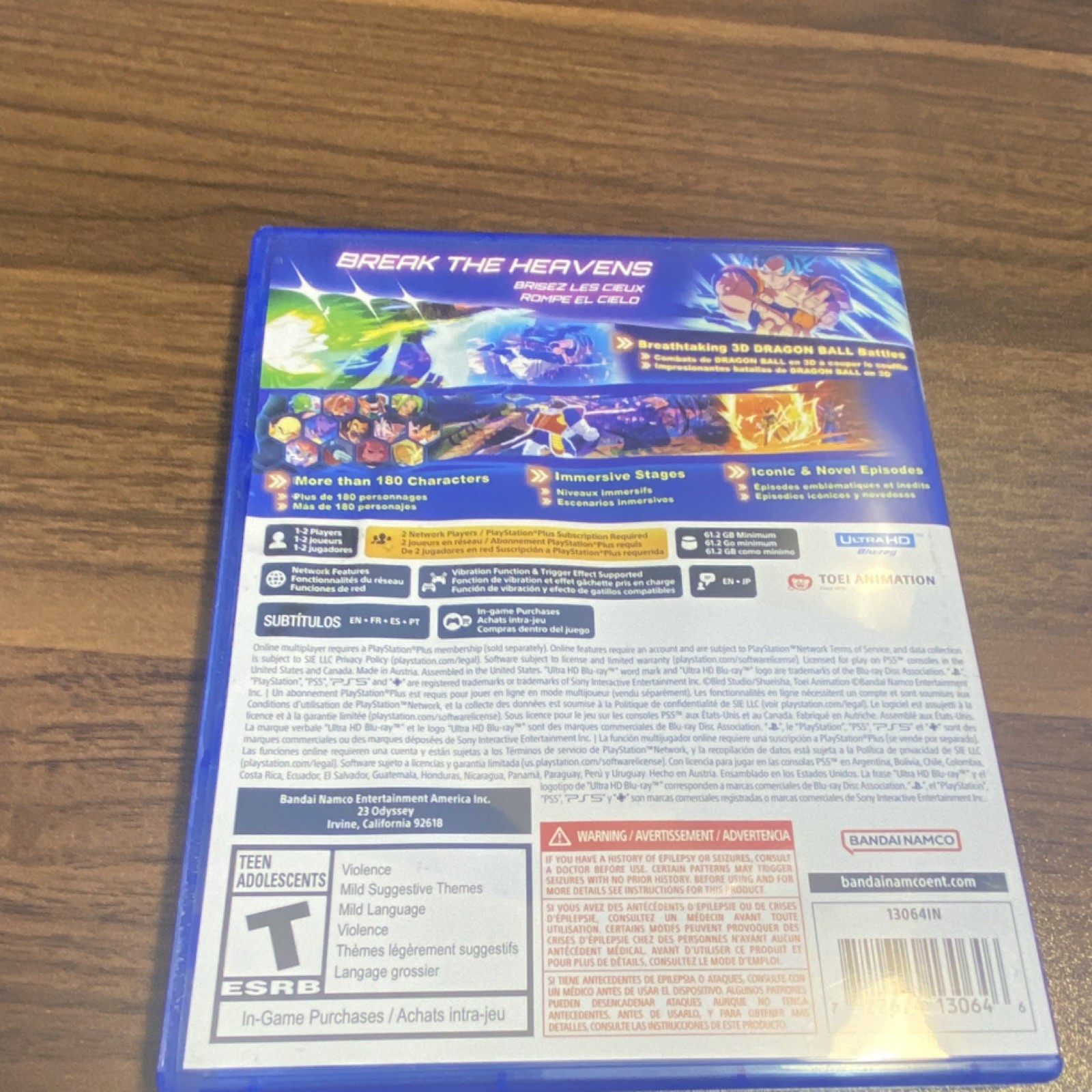 Bandai Namco Dragon Ball: Sparking! Zero PS5 Multiplayer Fighting T Teen