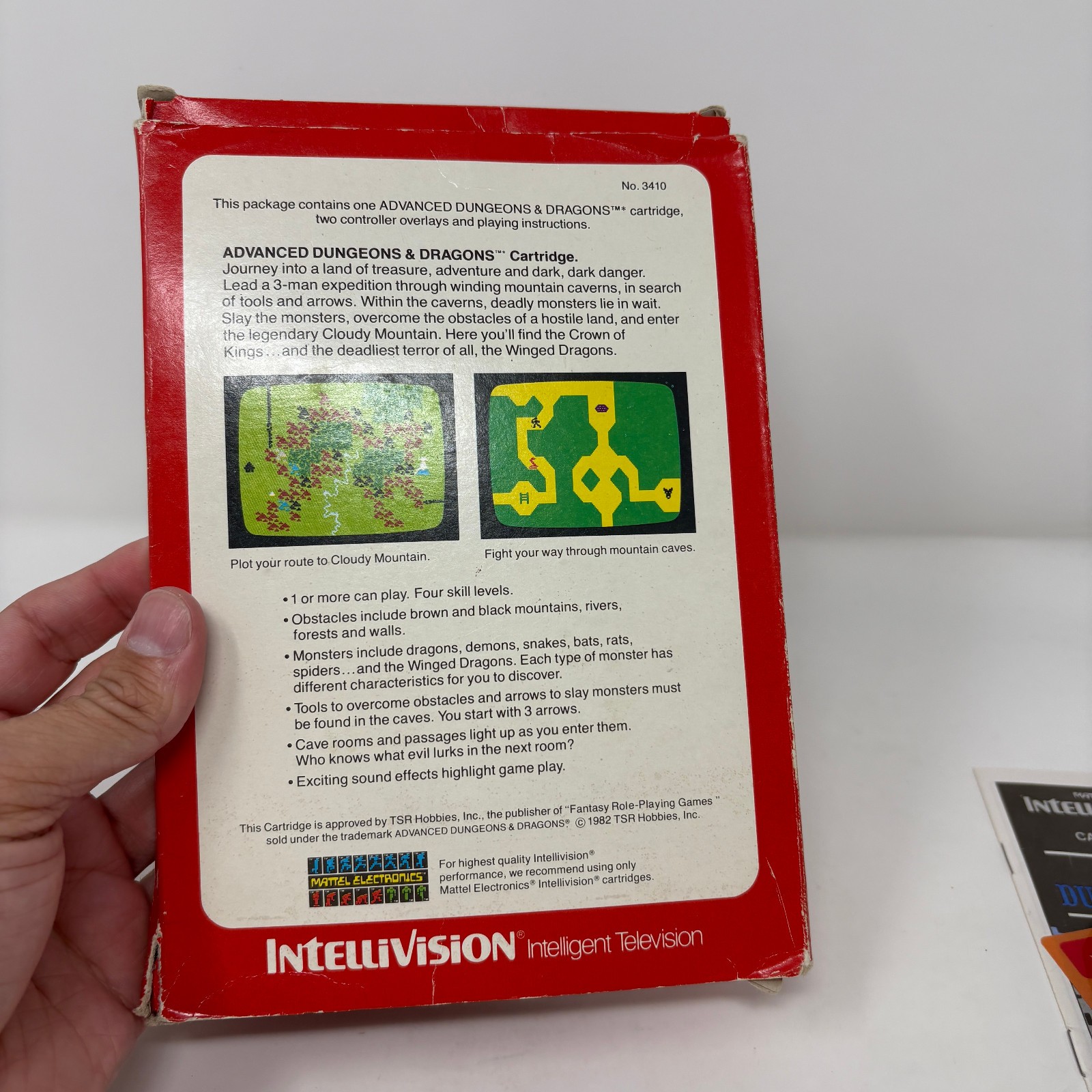 1982 Intellivision Advanced Dungeons & Dragons Video Game Complete in Box CIB