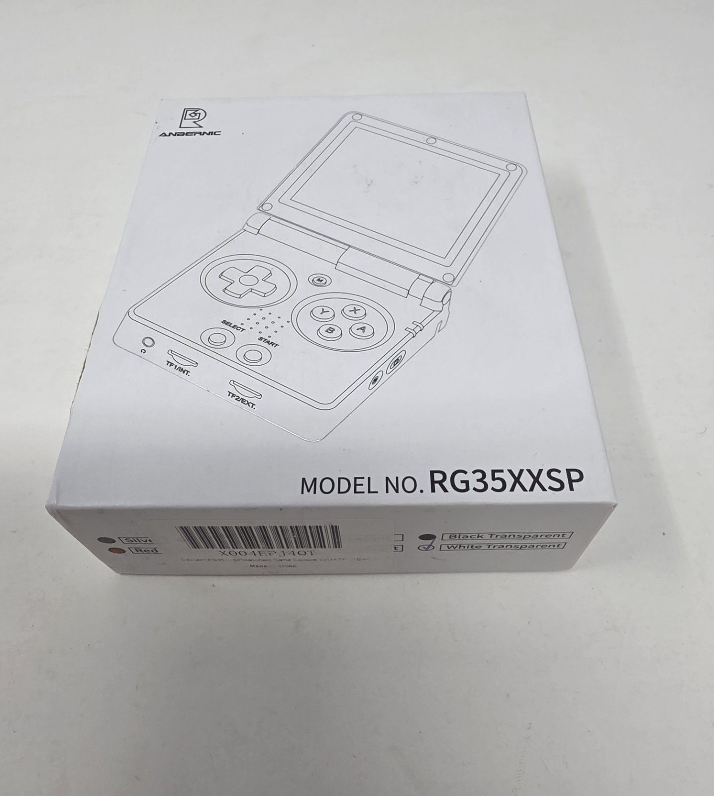 Anbernic RG 35XXSP – Clear White Linux Retro Handheld Game Console RG35XXSP 1GB