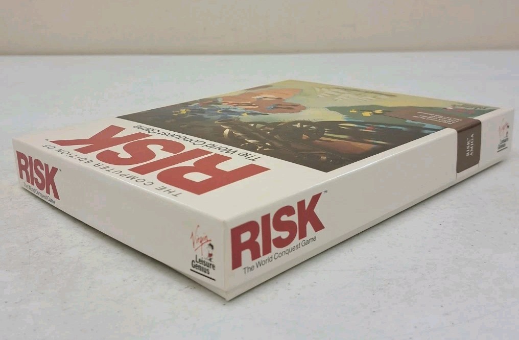 No Disk! Vintage Risk Game Box-Manual for Atari-Mac-IBM-Amiga