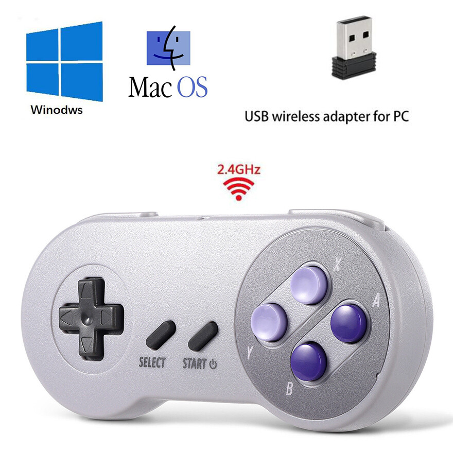 Wireless USB SNES Retro Controller Gamepad for PC MAC Raspberry Pi US SHIP