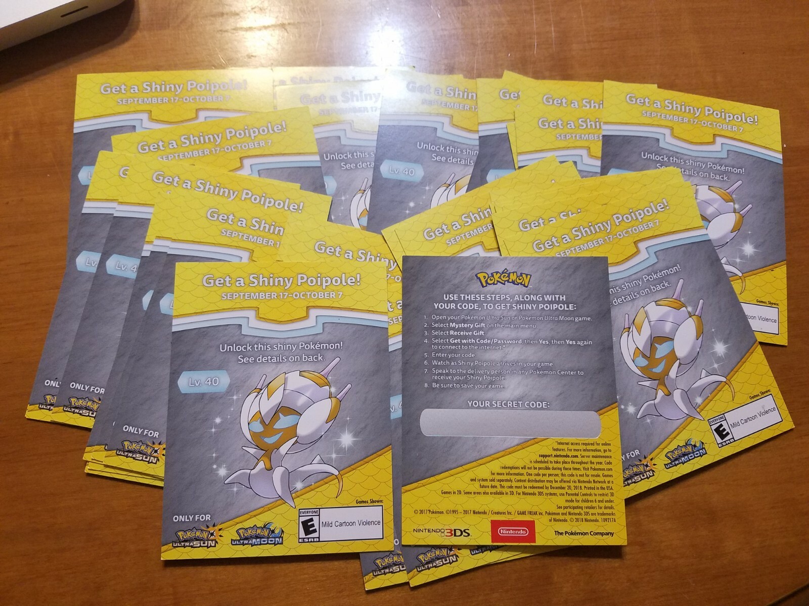POKEMON Shiny Poipole Ultra Sun & Moon ONLY 36 Cards Code GameStop EXPIRED LOT