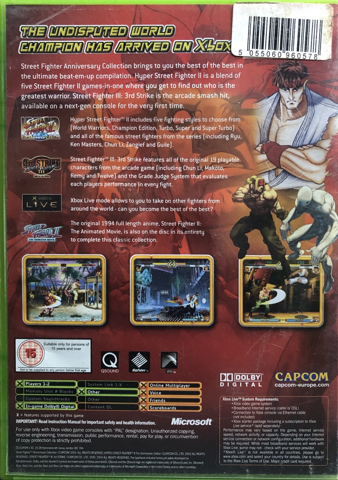 XBOX – Street Fighter Anniversary Collection (Inc Manual, See Description)