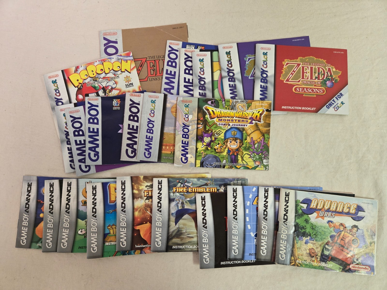 Game Boy/Game Boy Color/Game Boy Advance Manuals lot ~You Pick~ READ DESCRIPTION