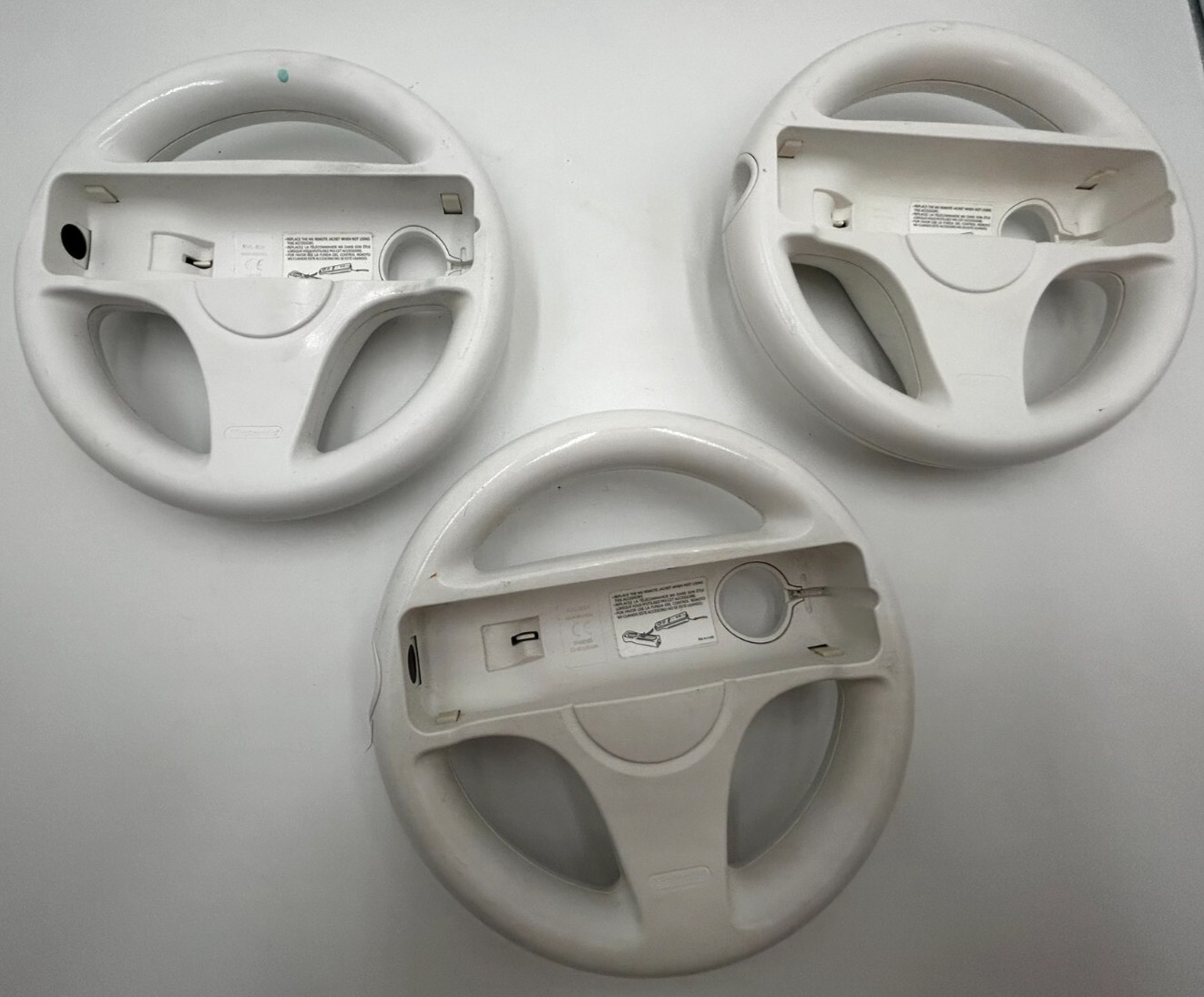 Nintendo Wii Racing Steering Wheels Remote Controllers Lot of 3