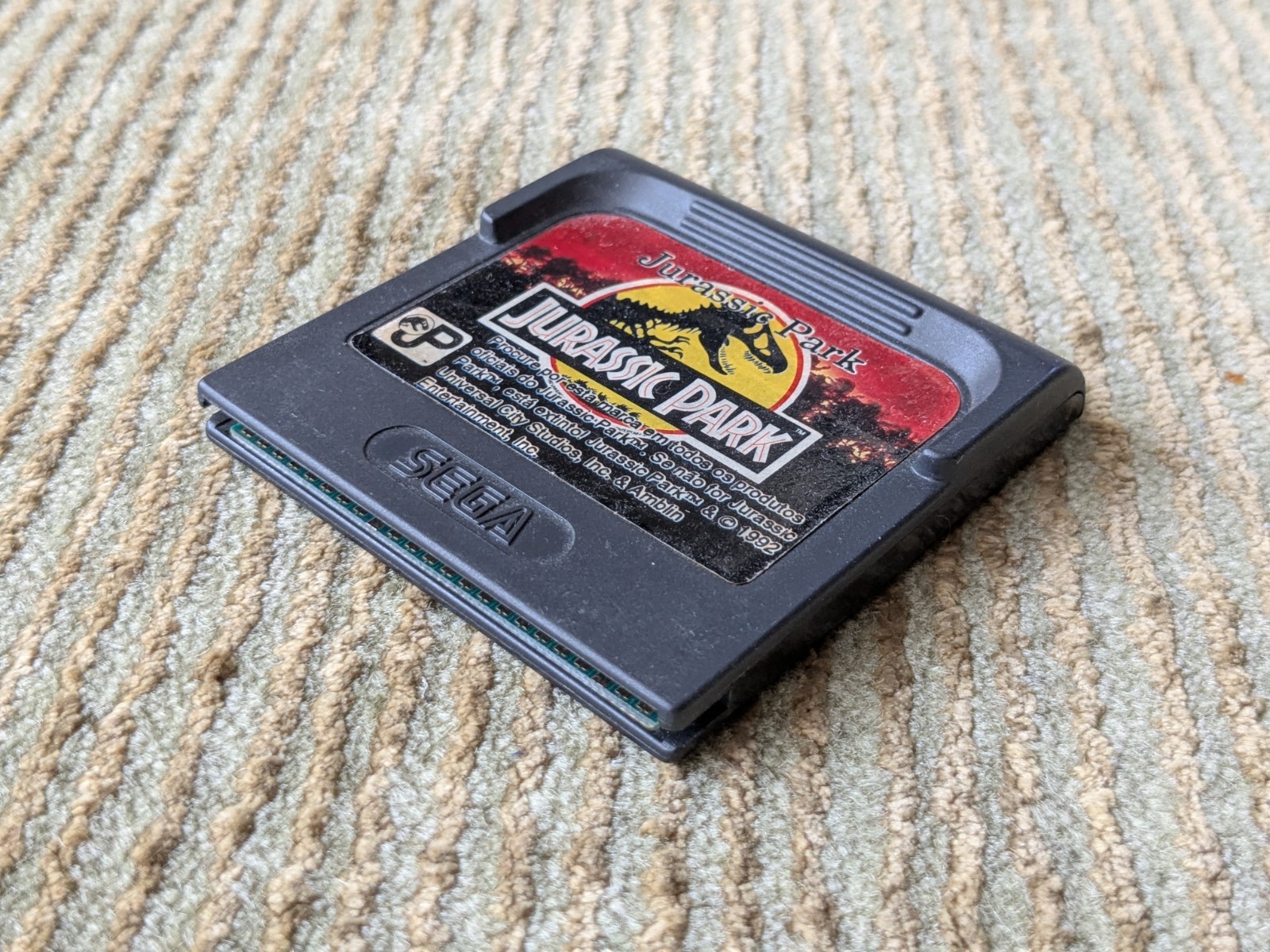 Jurassic Park Sega Game Gear Game Tec Toy Brazil Cartridge Only Tested US SELLER