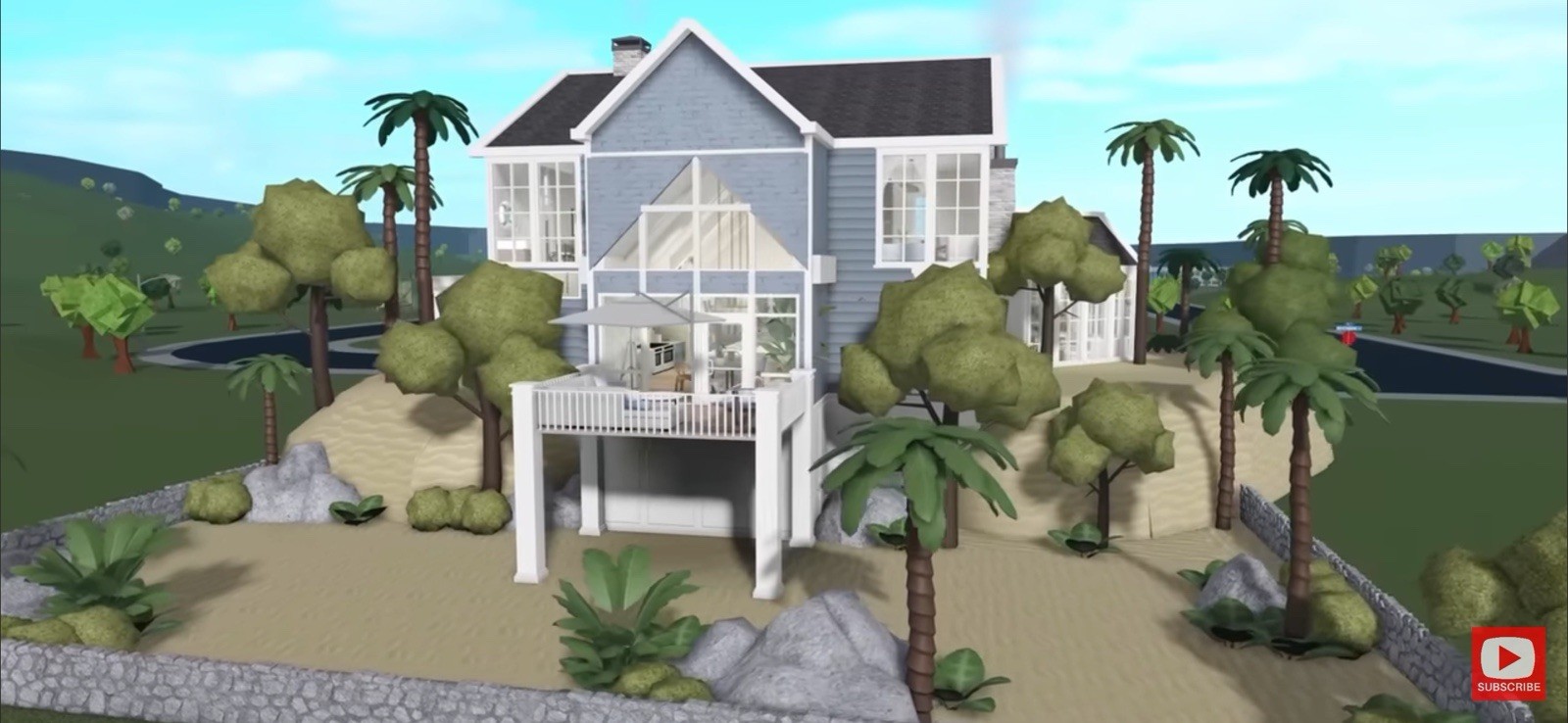 SUMMER SEASIDE BEACH HOME BLOXBURG.CHECK DESCRIP.FAST BUILDER AFFORDABLE PRICE