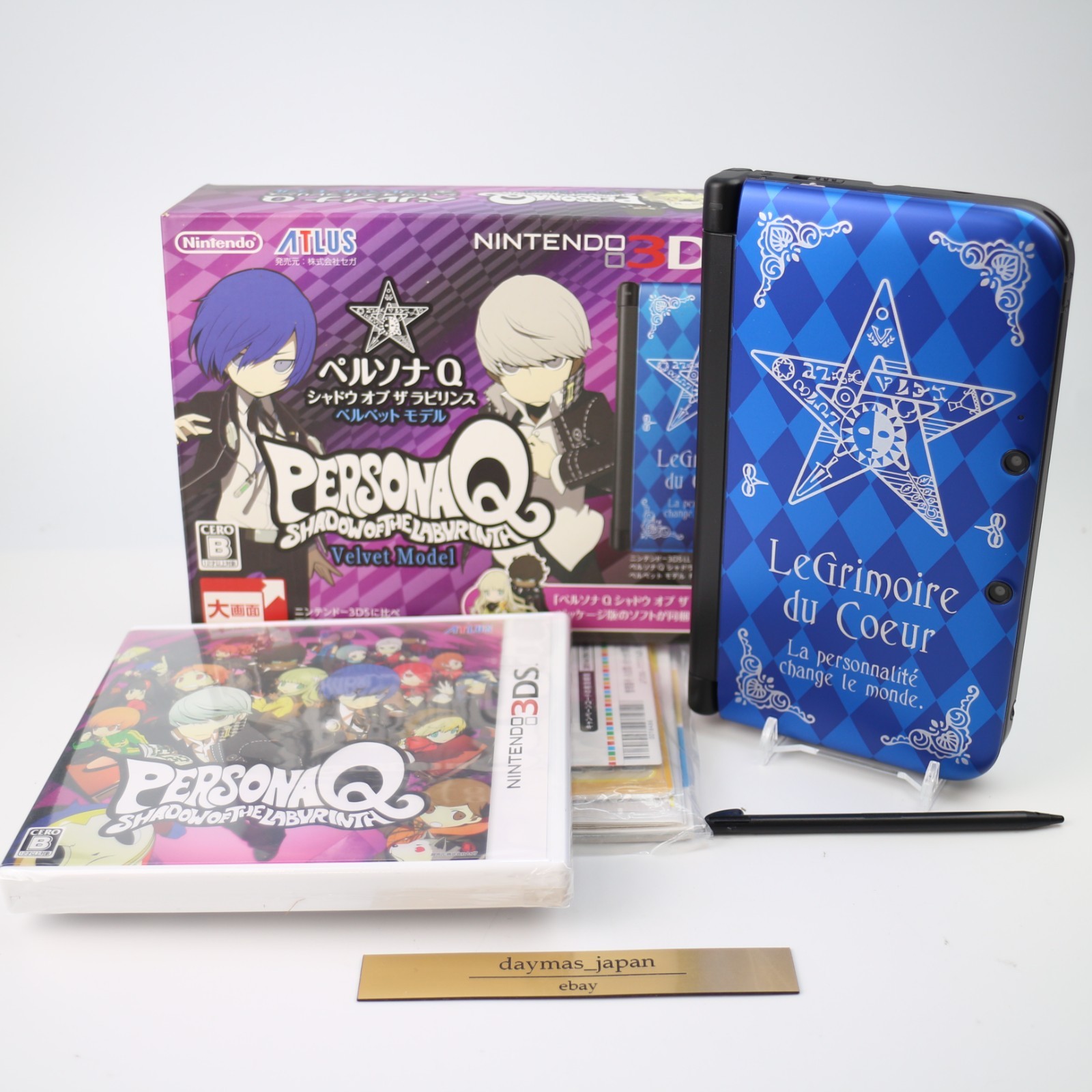 【Near Mint】Nintendo 3DS LL XL Persona Q Console Box Manual Japanese Edition #Van