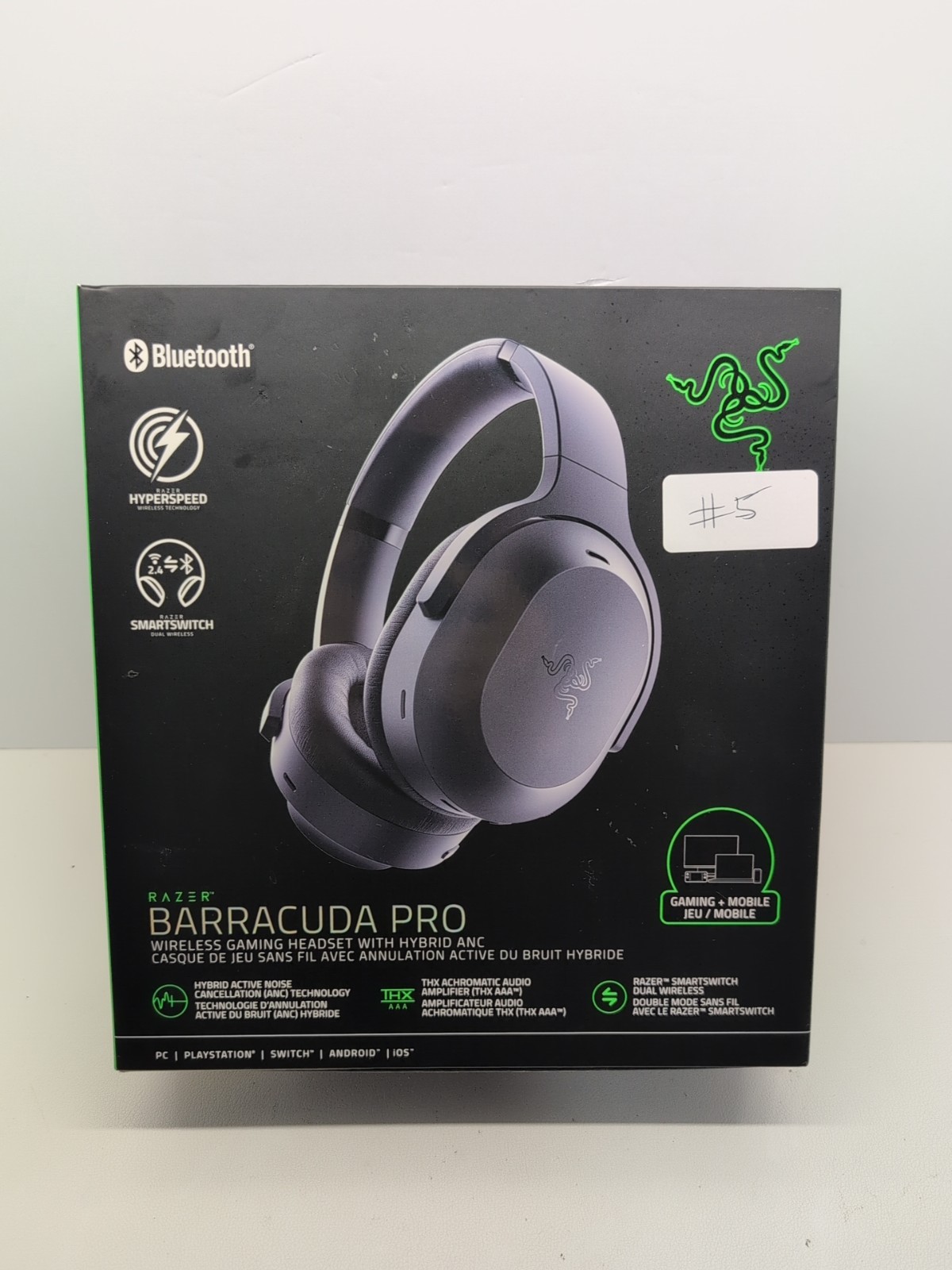 Razer Barracuda Pro Wireless Gaming Headset for PC/Console Hybrid ANC W/ Box #5