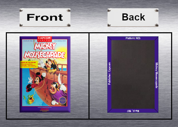 Mickey Mousecapade Video Game Box Art *NES* High Quality Magnet