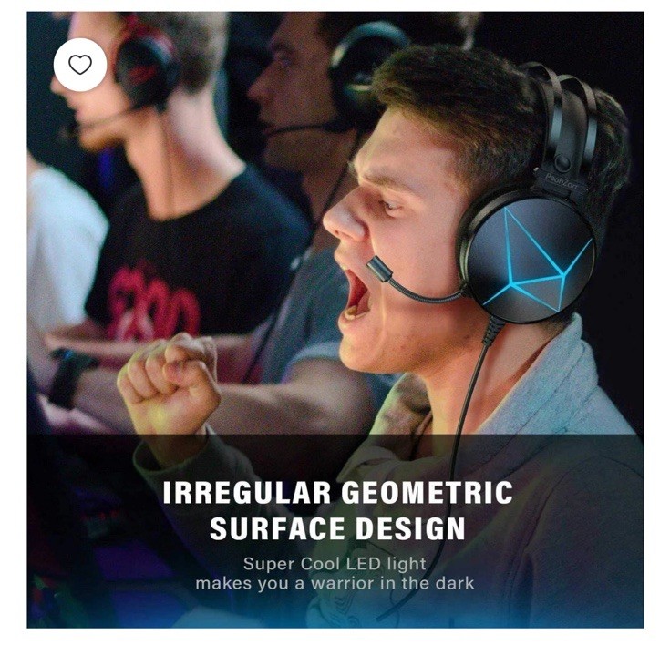 PeohZarr Wired Gaming Headset, Noise Cancelling Microphone, 3.5mm Audio Jack,