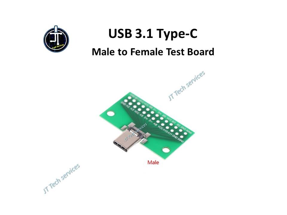 USB 3.1 Type-C Male to Female Test Board