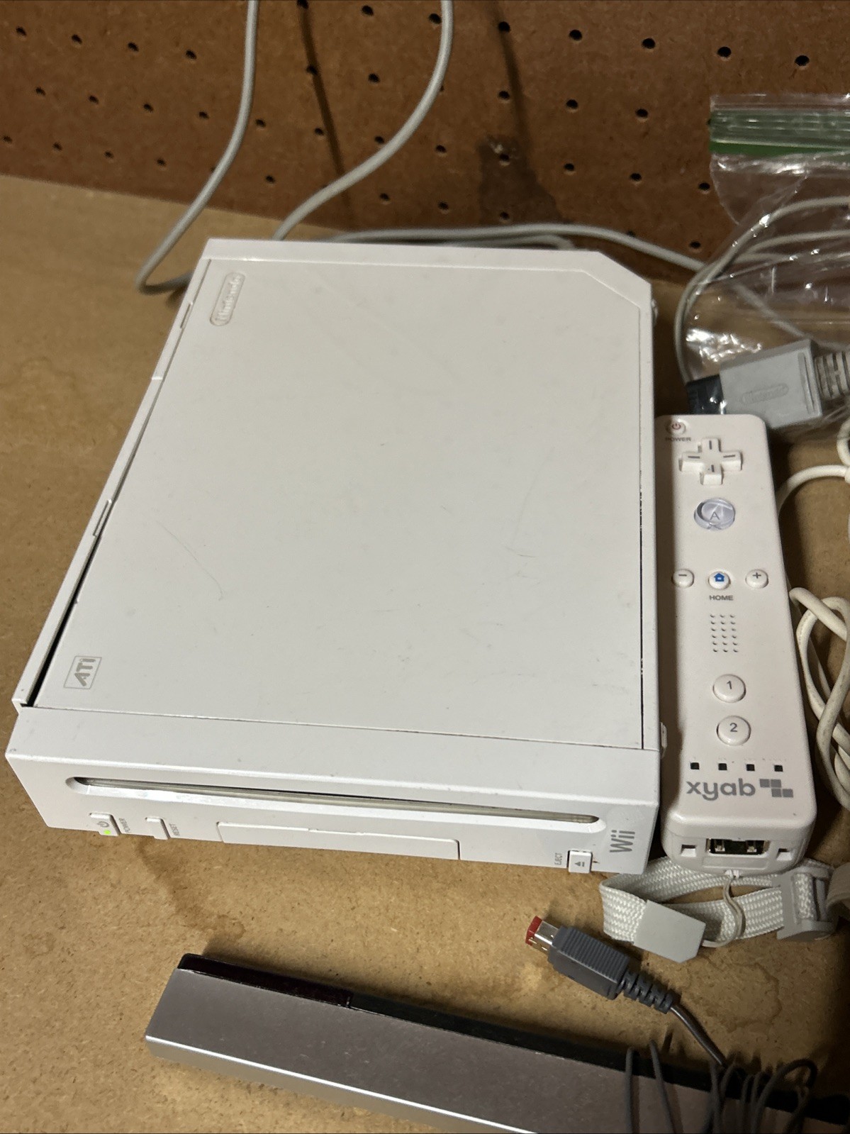 Nintendo Wii Console Bundle – Power, A/V Cables, & Sensor, 8 Games