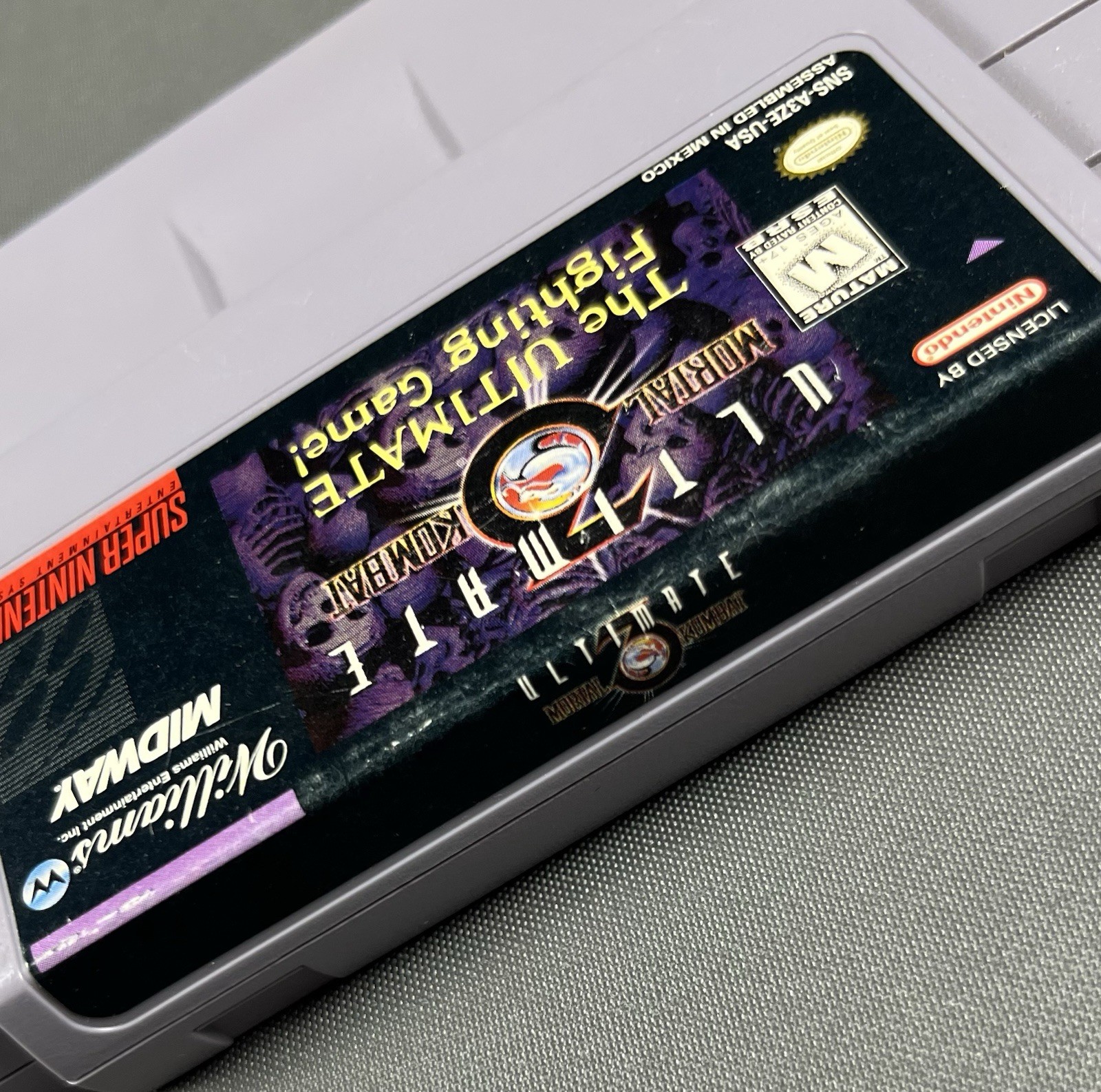 Ultimate Mortal Kombat 3 SNES Super Nintendo Tested Working Cartridge Only