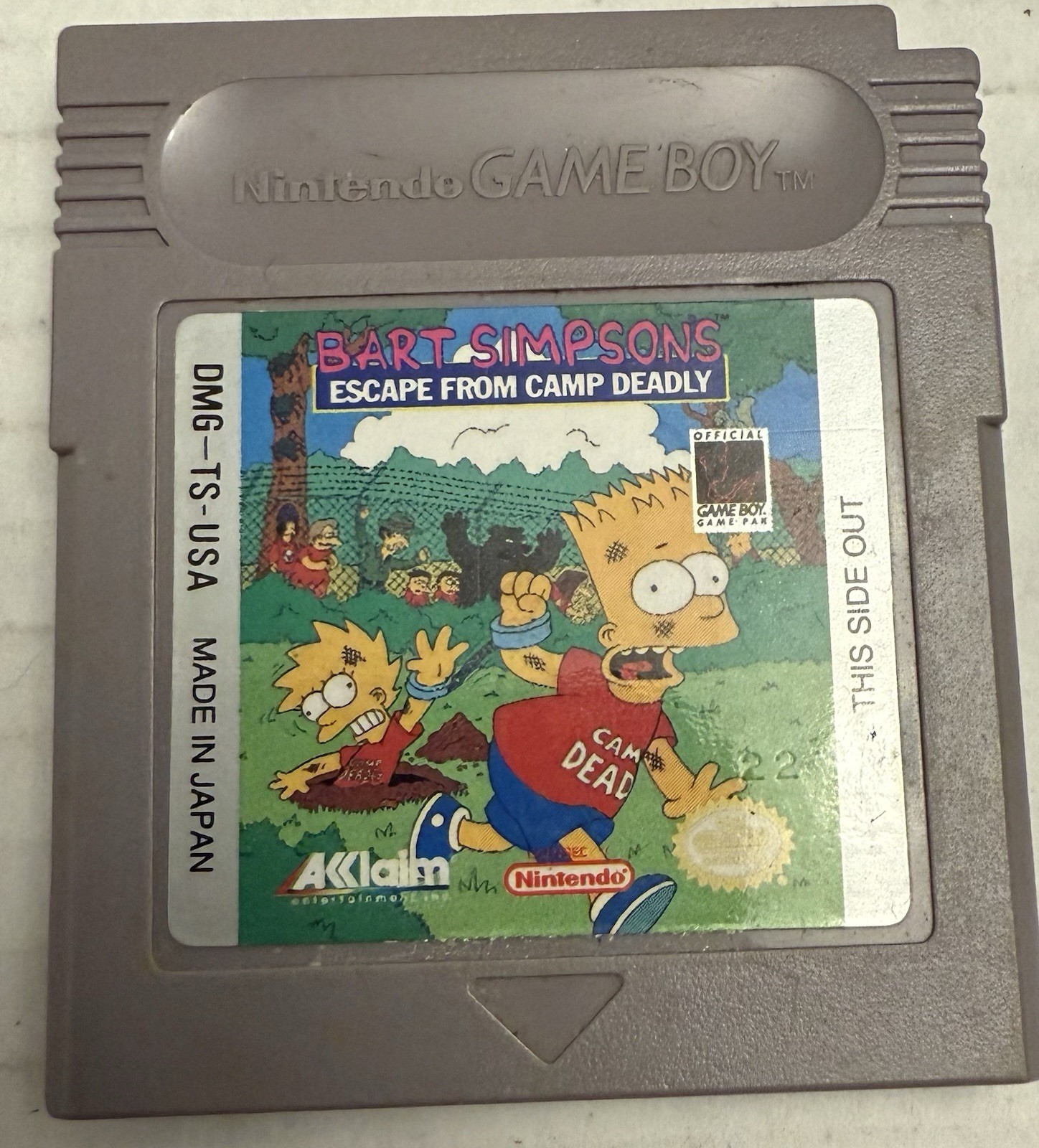 Bart Simpson’s Escape From Camp Deadly (Nintendo GameBoy, 1991) Tested