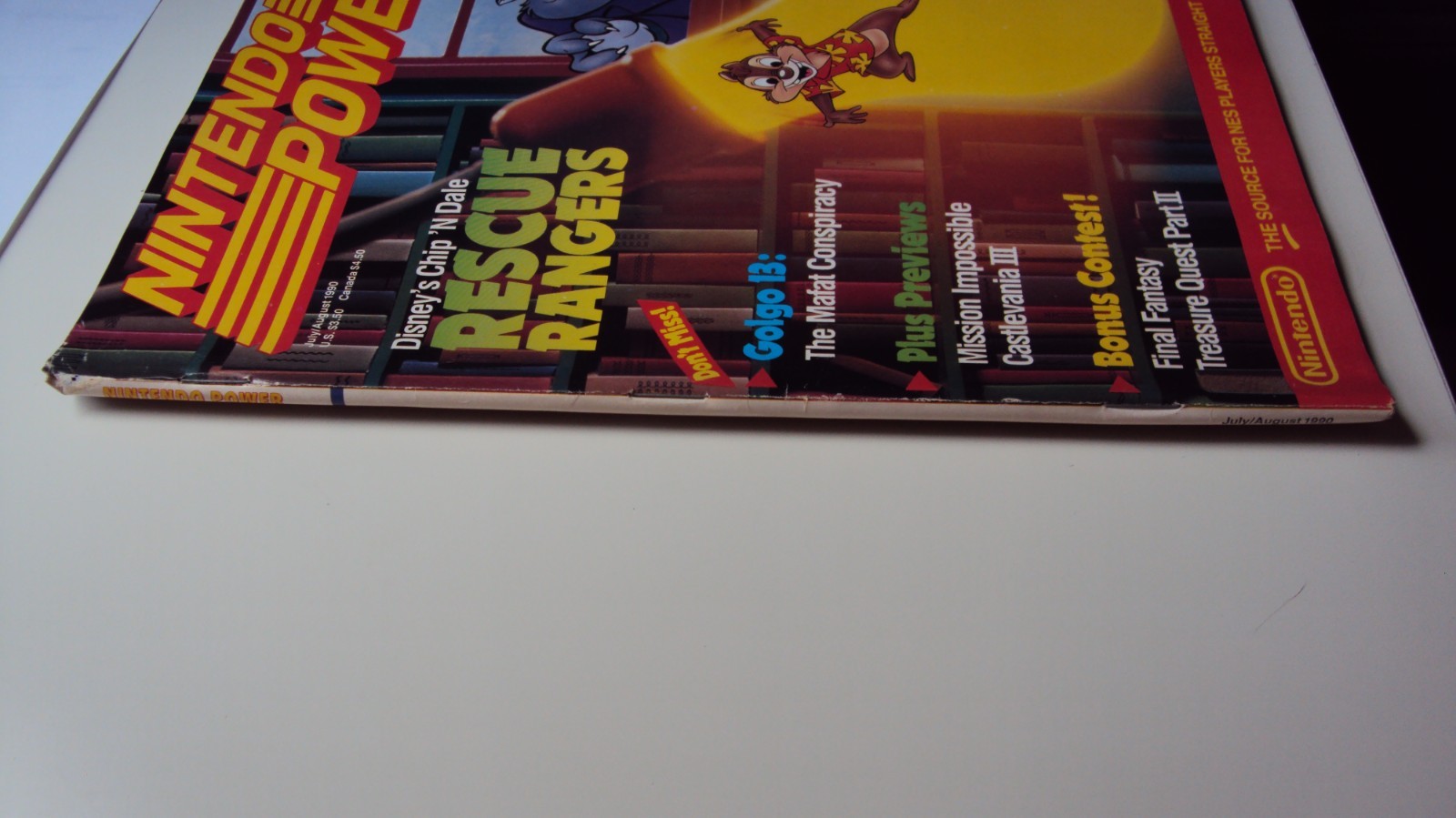 Nintendo Power Magazine Rescue Rangers (July/August 1990) W/Poster + Inserts