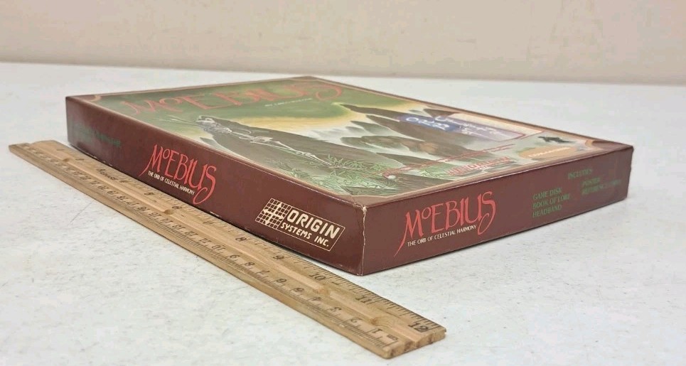 NO DISK-1984 Moebius Game-VTG Origins-Commodore 64-Box, Manual, Poster, Headband