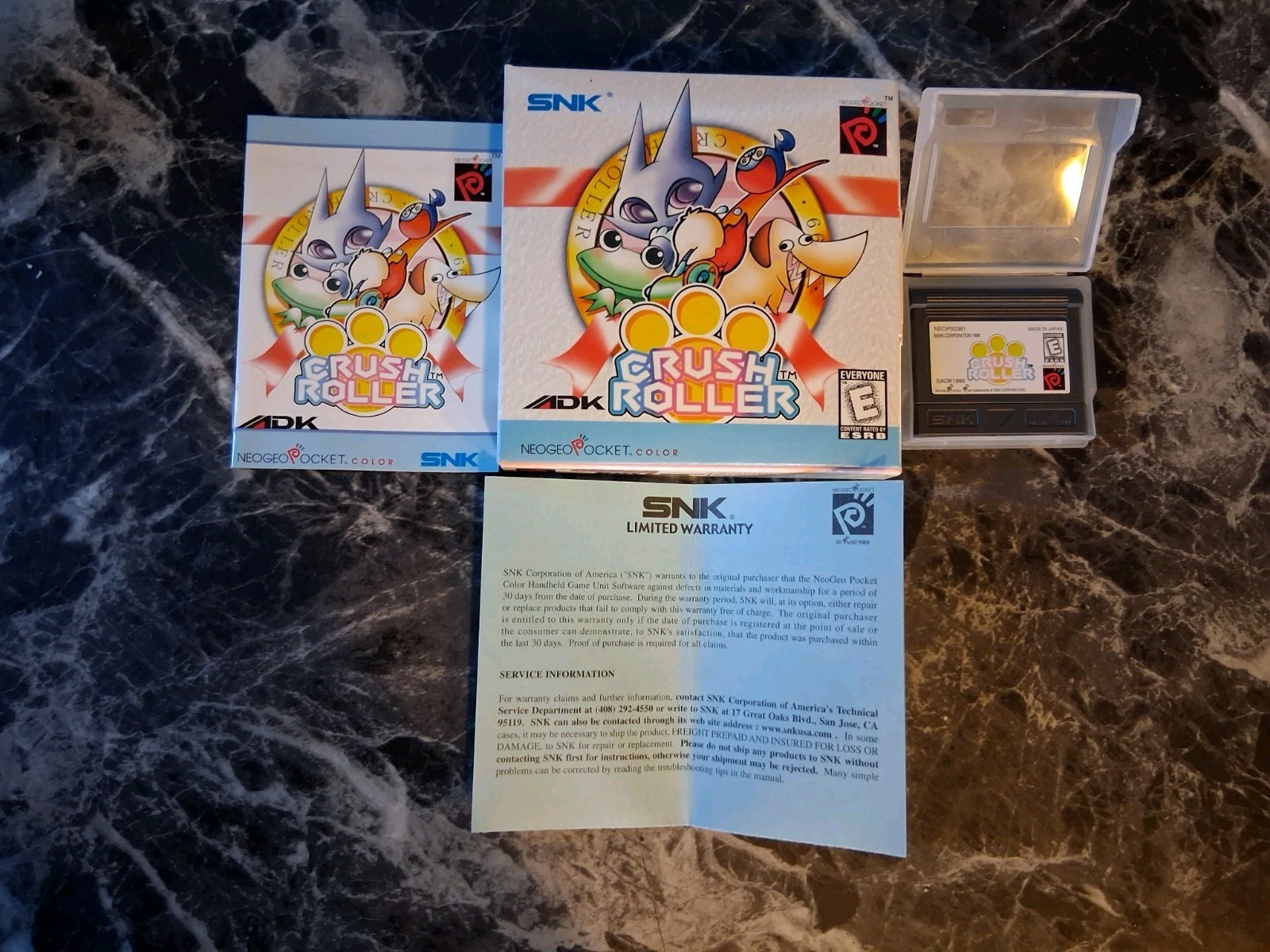 Crush Roller Neo Geo Pocket Color Complete CIB Tested Excellent Condition