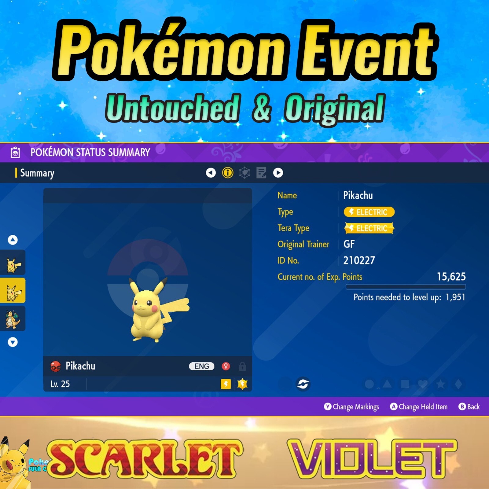 💚 Pikachu Event | GF Singing Pikachu | Pokémon Scarlet & Violet | UNTOUCHED