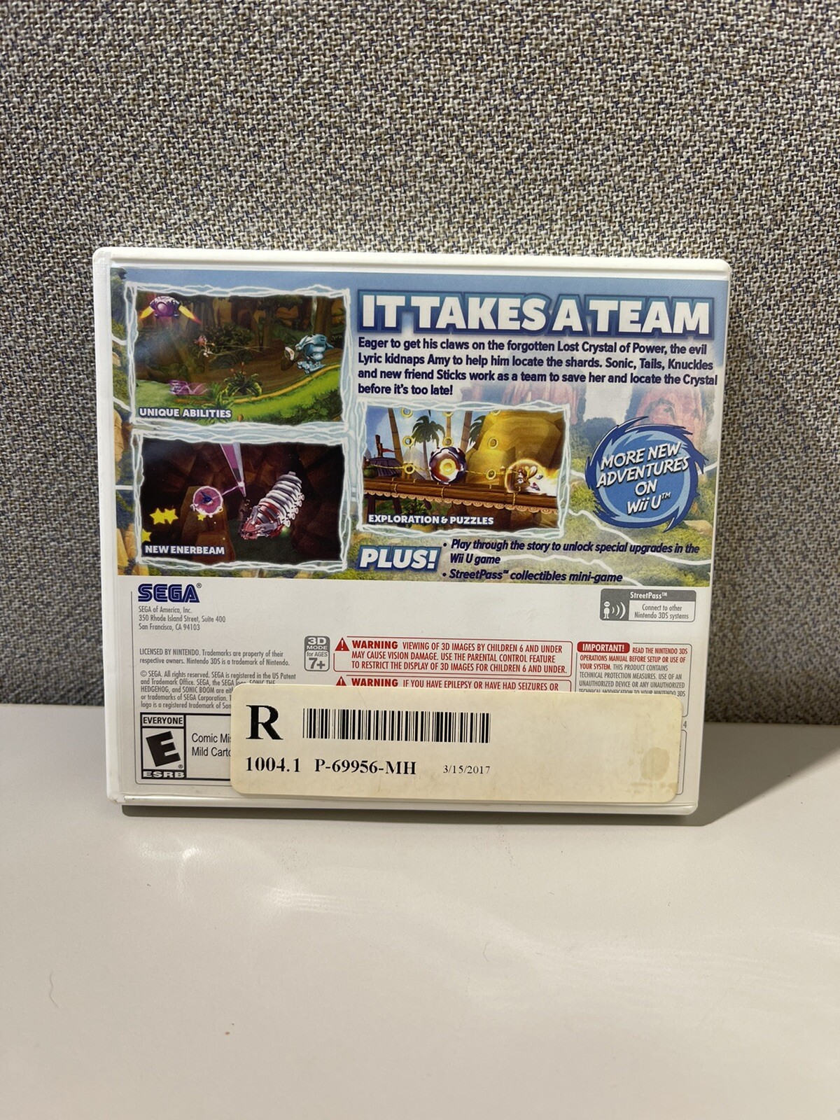 Sonic Boom: Shattered Crystal (Nintendo 3DS, 2014) – Tested – Complete