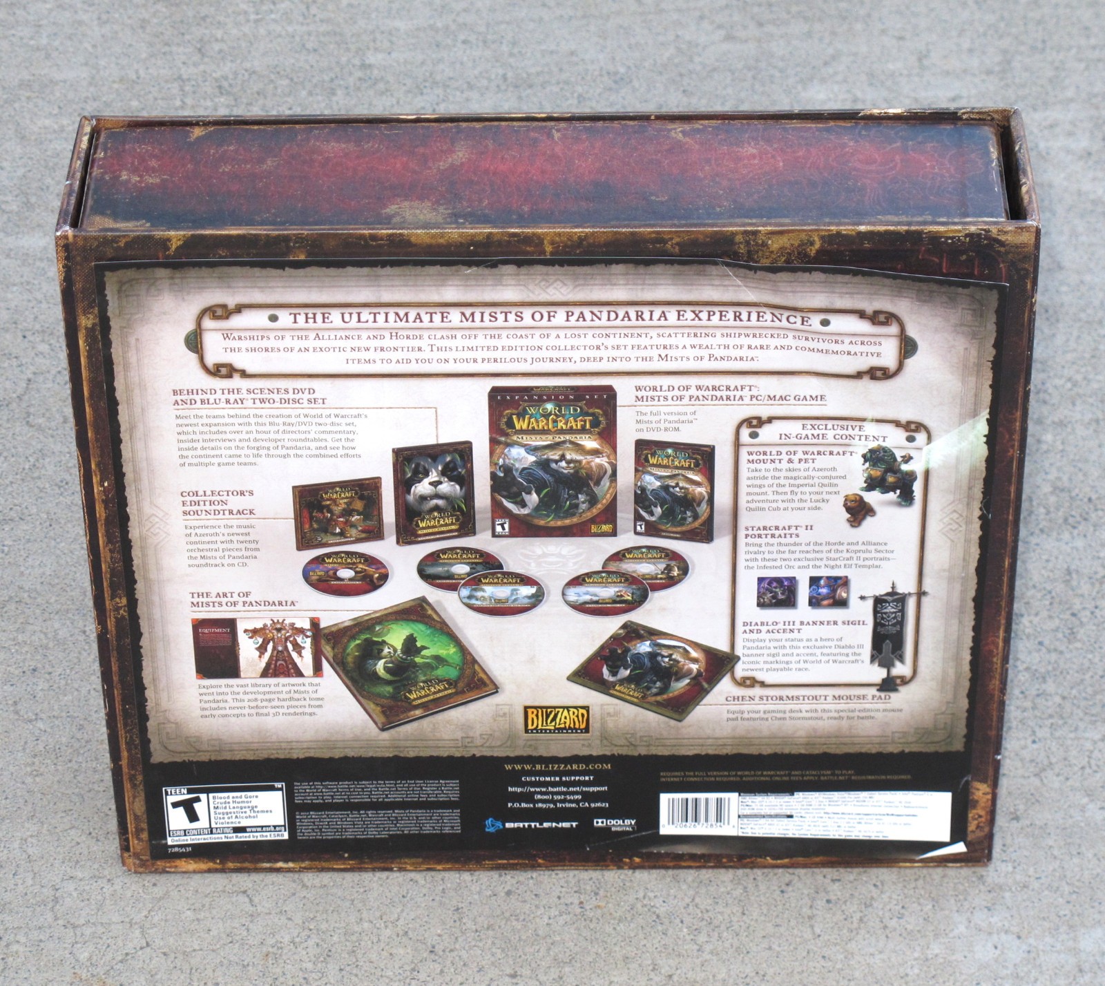 World of Warcraft Mists of Pandaria Collectors Edition Box & Book Only (No Game)