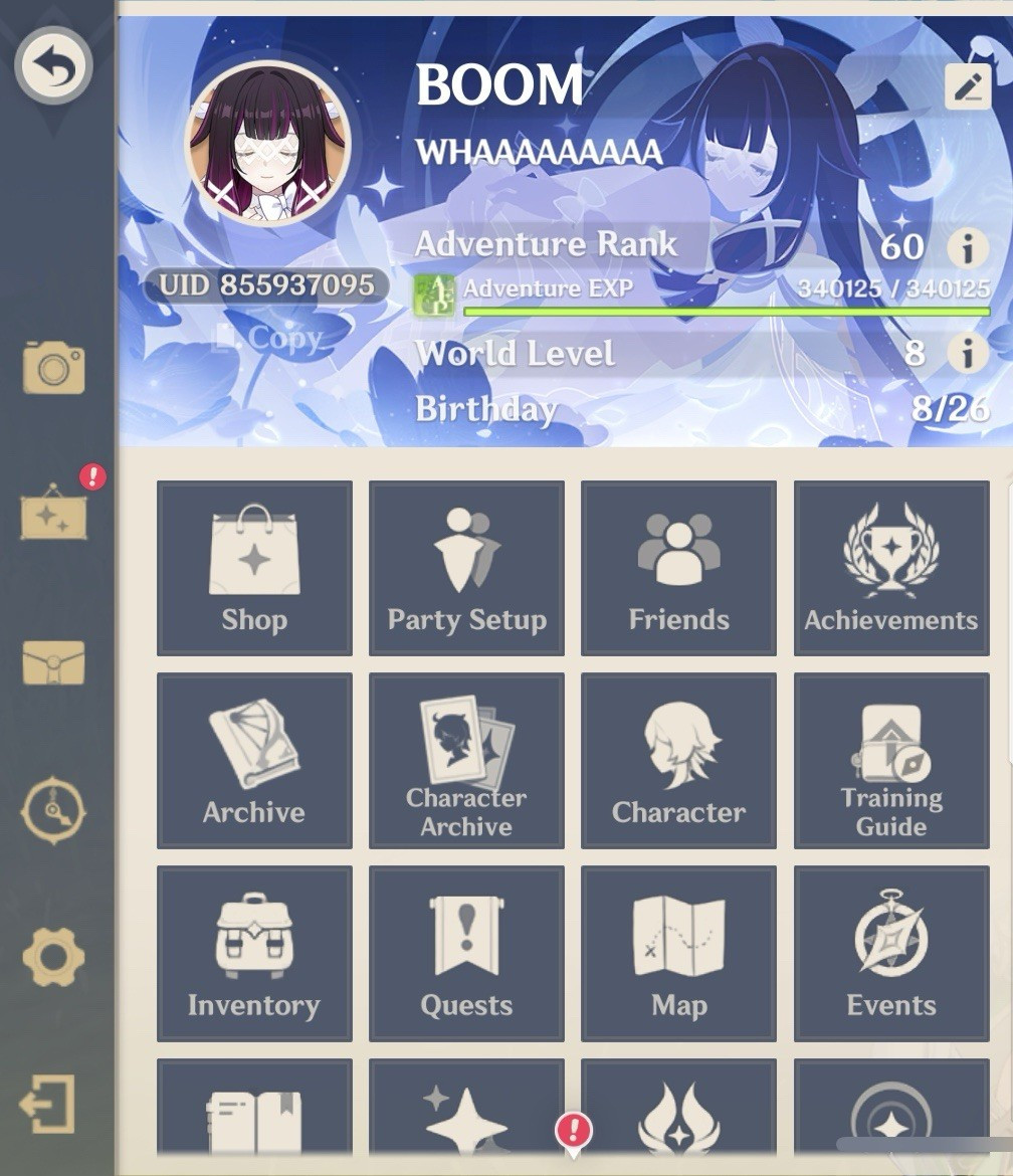 Gneshin impact/ Asia Server/ Ar60/MESSAGE BEFORE PRUCHASE PLEASE:)