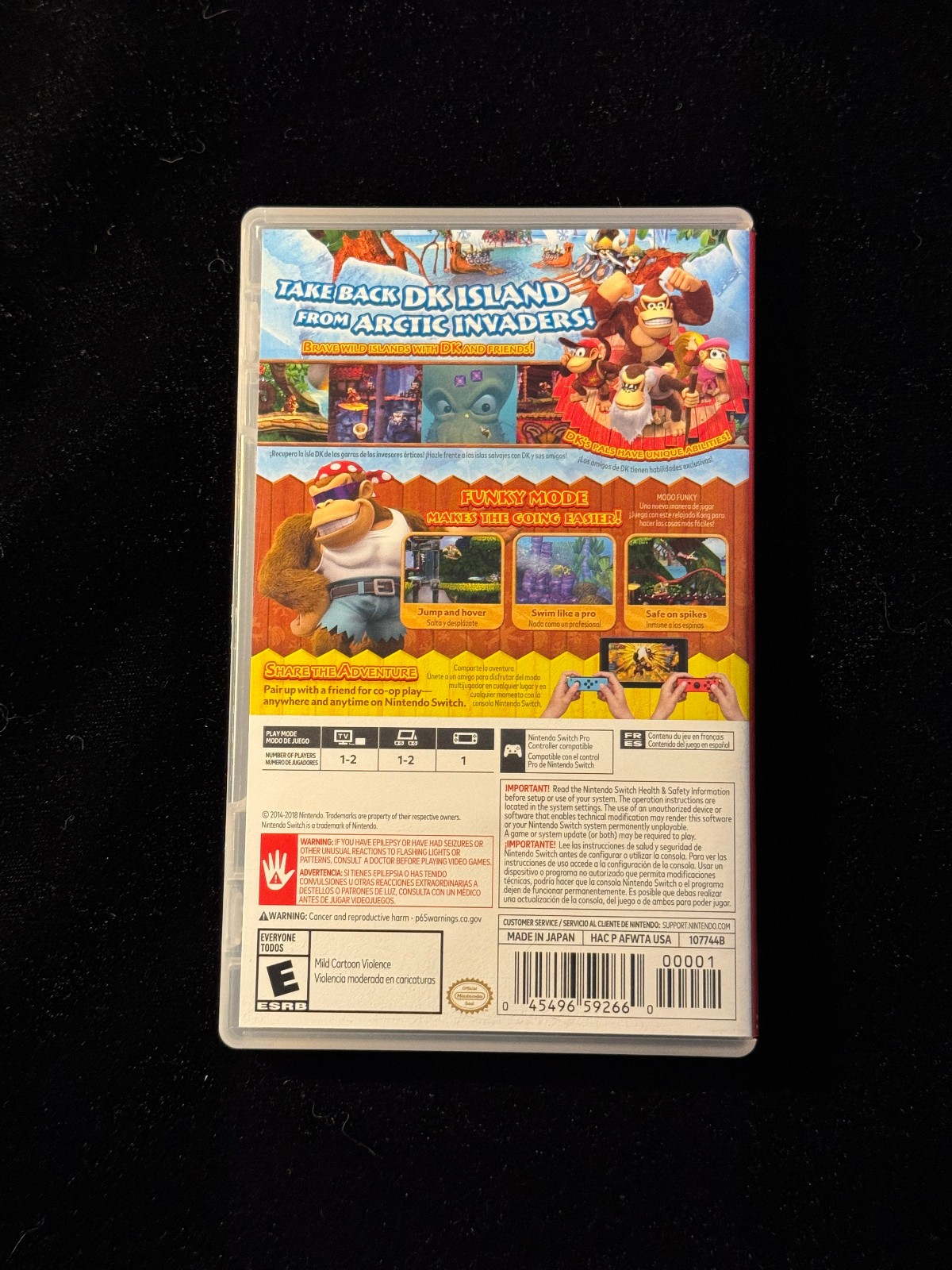 Donkey Kong Country: Tropical Freeze (Nintendo Switch, 2018) CIB