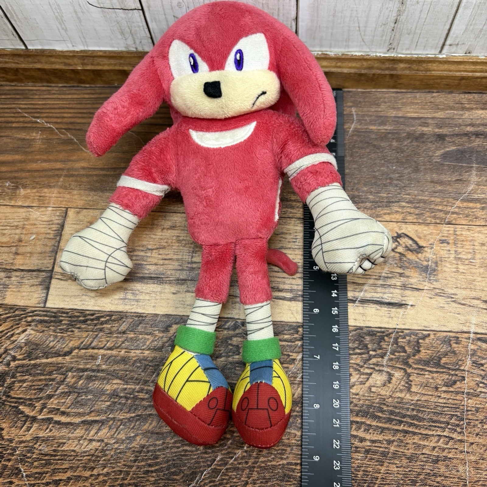 Sonic The Hedgehog Sonic Boom KNUCKLES Plush Toy RARE TOMY 8” 2014