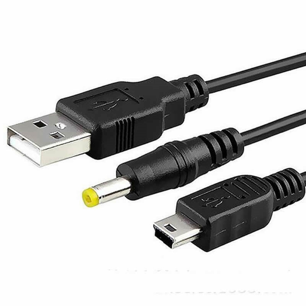2-In-1 USB Data Charger Cable Charging Cord for Sony PSP 1000 2000 3000Slim Lite