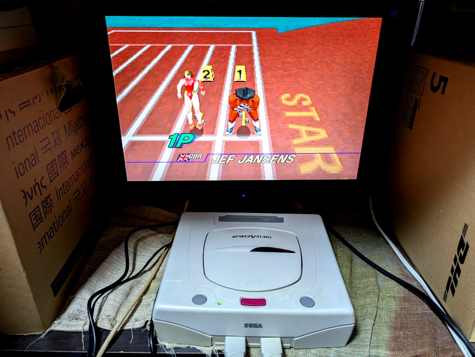 Sega Saturn White Console 3D Multi controller Nights Enemy Zero Japan