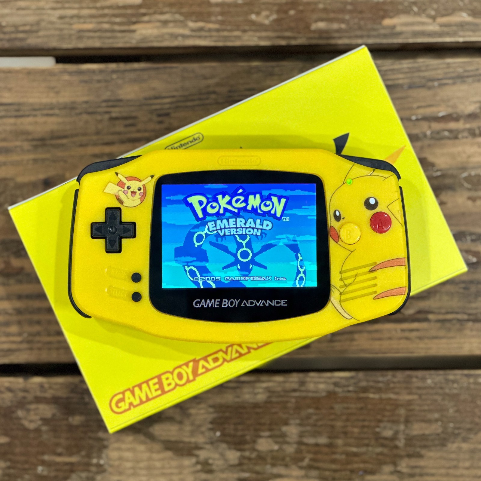 Nintendo Game Boy Advance GBA 3.0 M2 IPS Pokemon Console PIKACHU USB-C Battery