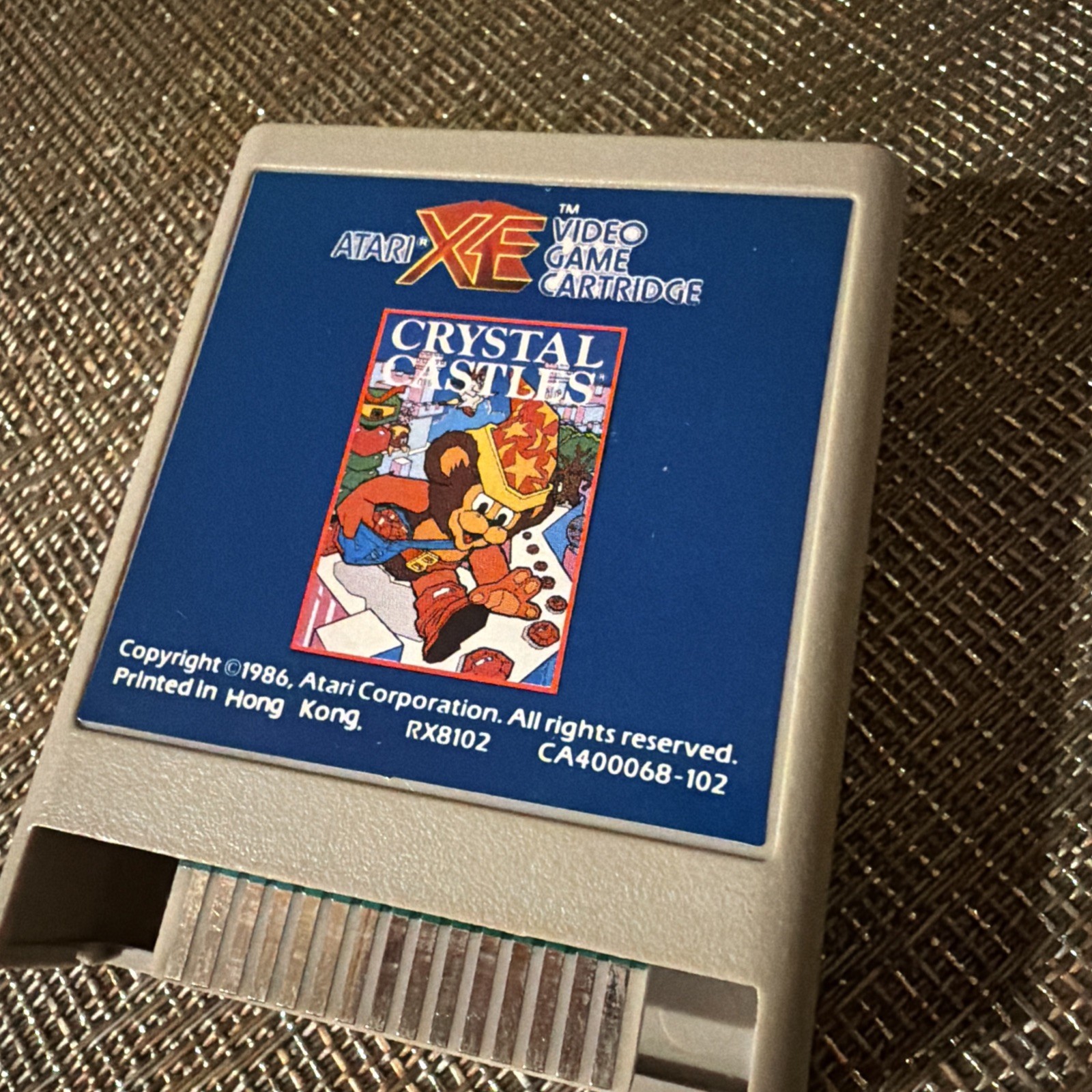 Crystal Castles Atari 400/800/XL/XE XEGS Authentic Cartridge Only Cleaned Tested