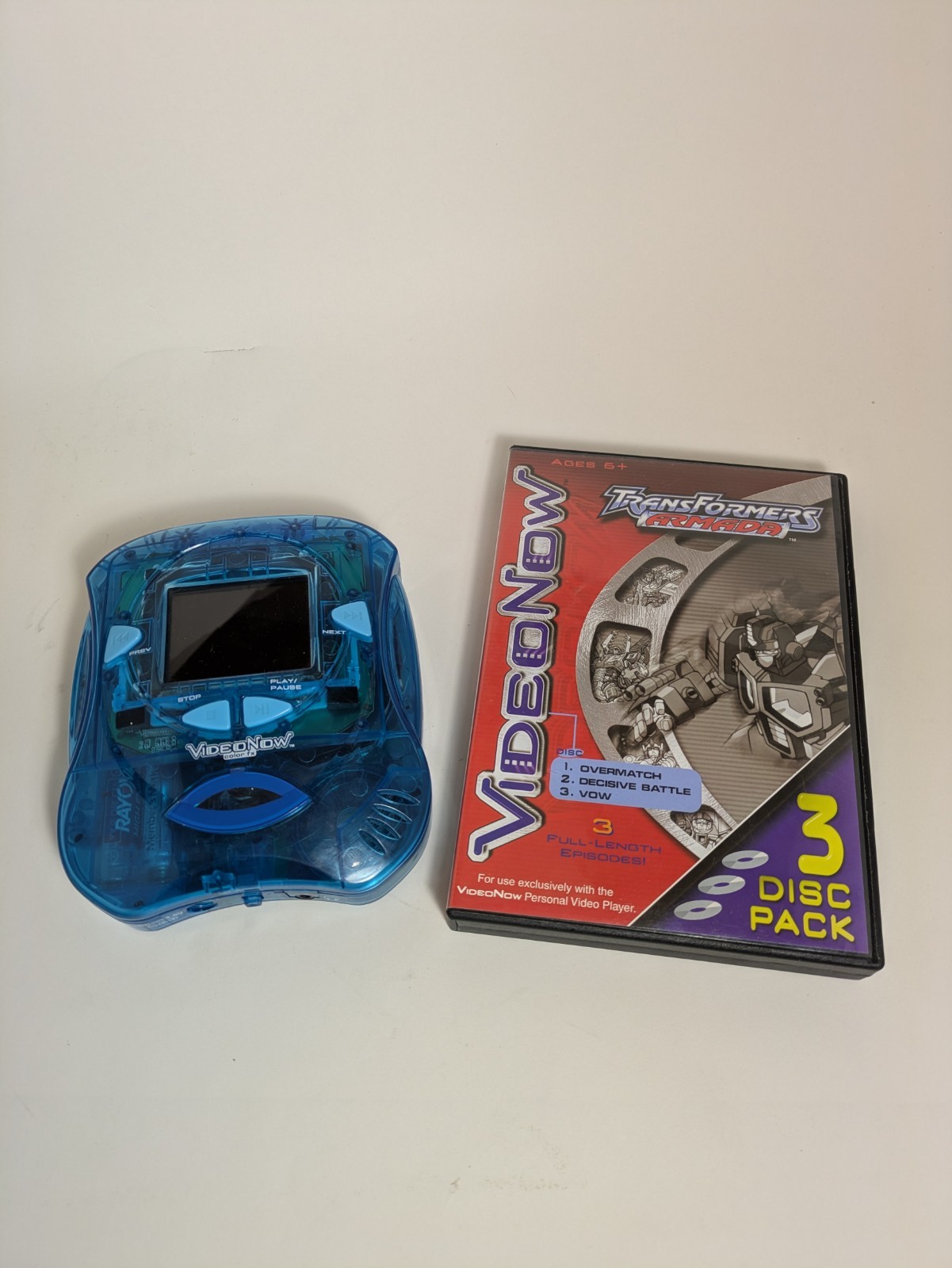 Hasbro VideoNow Color FX Portable Video Player Translucent Blue see description
