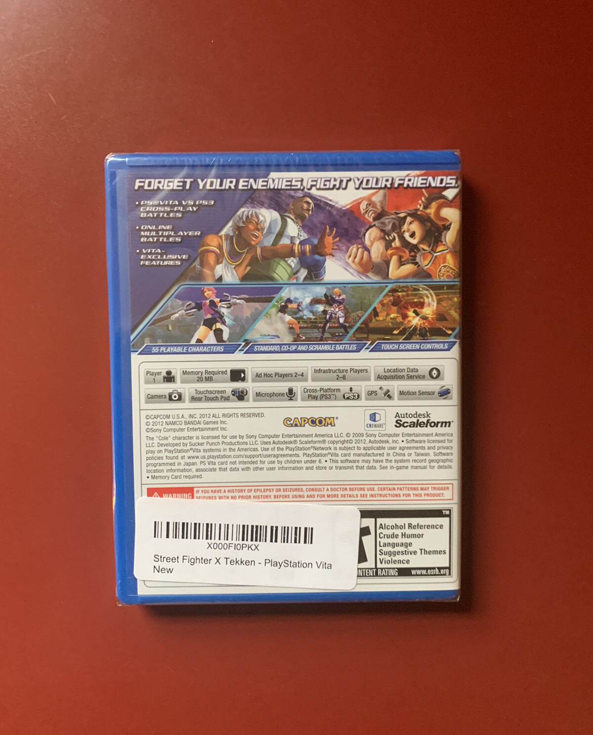 Street Fighter X Tekken PS Vita (Sony PlayStation Vita, 2012) Brand New
