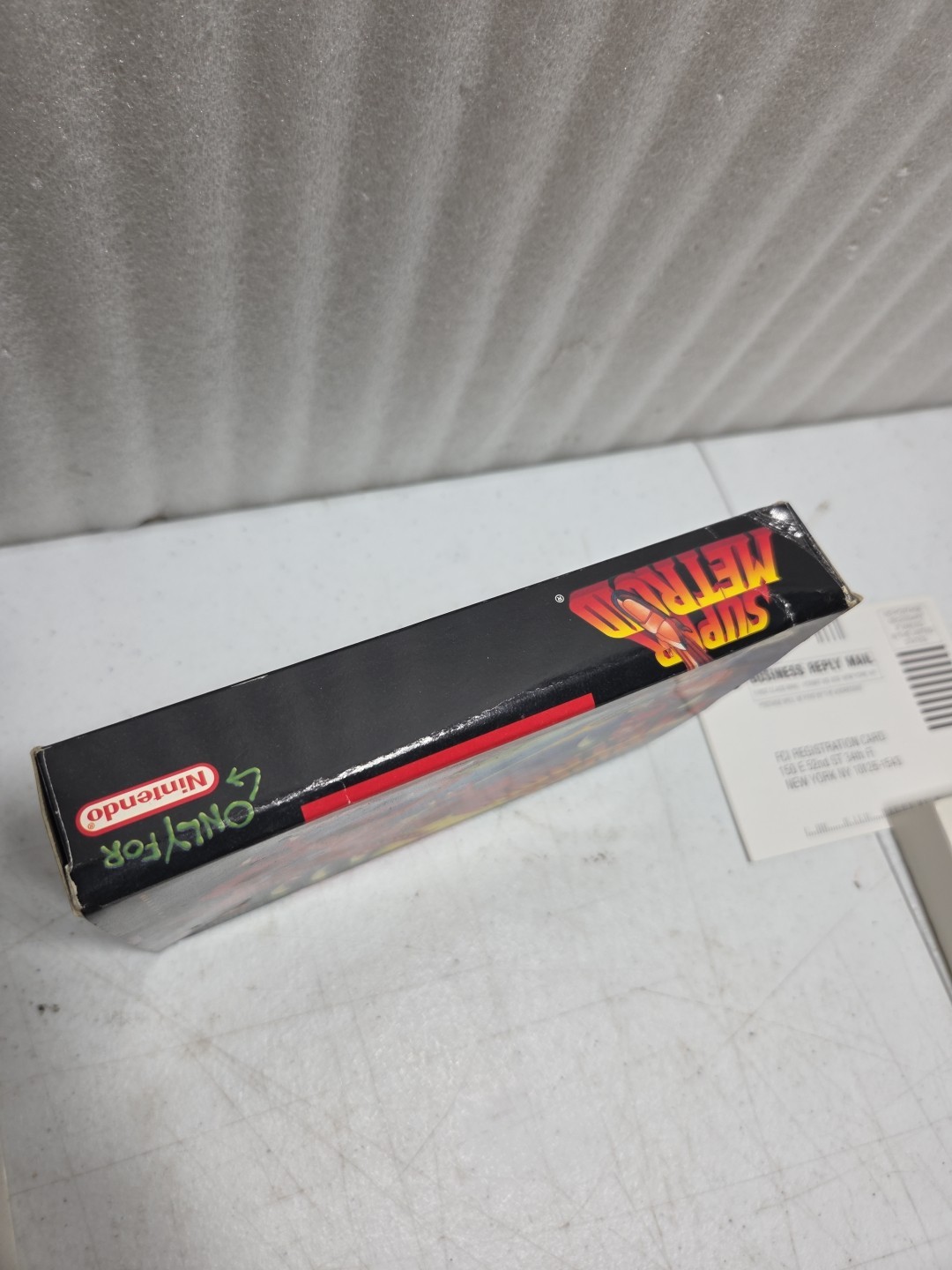 Tested – Super Metroid Super Nintendo SNES Complete In Box CIB (Dmg Box)