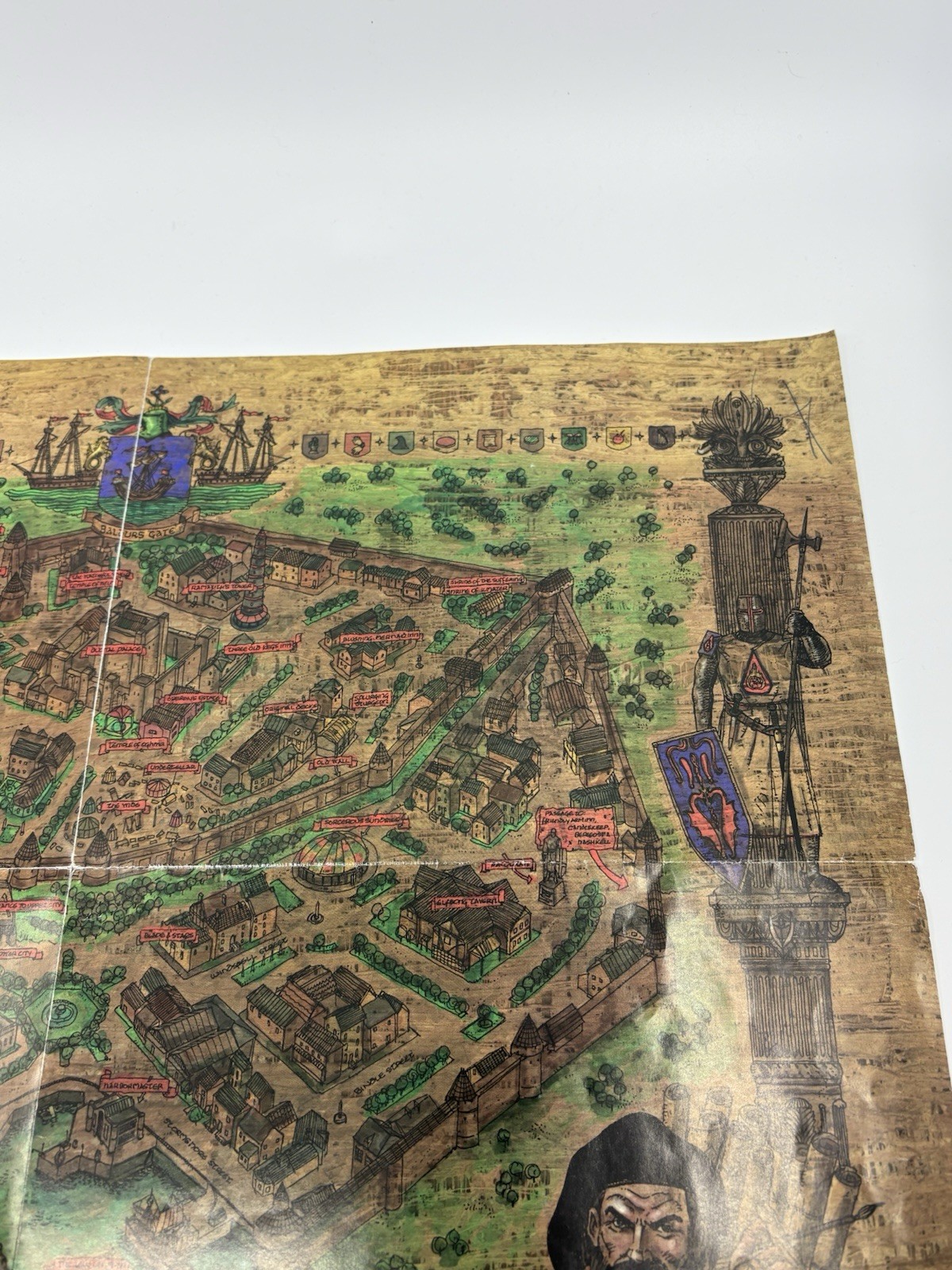 Original Baldur’s Gate Double-Sided Map Insert Sword Coast City MC-INS-625-0