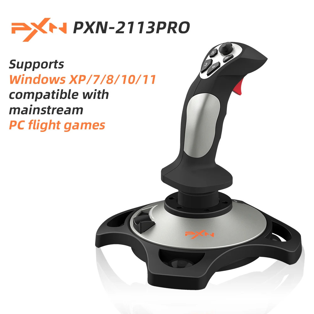 PXN-2113 Pro Flight Simulator Joystick USB Game Controller for PC Desktop