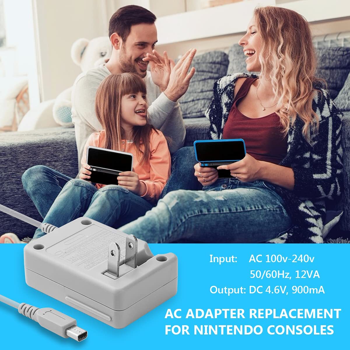 LOT AC Adapter Home Wall Charger Cable for Nintendo DSi/ 2DS/ 3DS/ DSi XL System