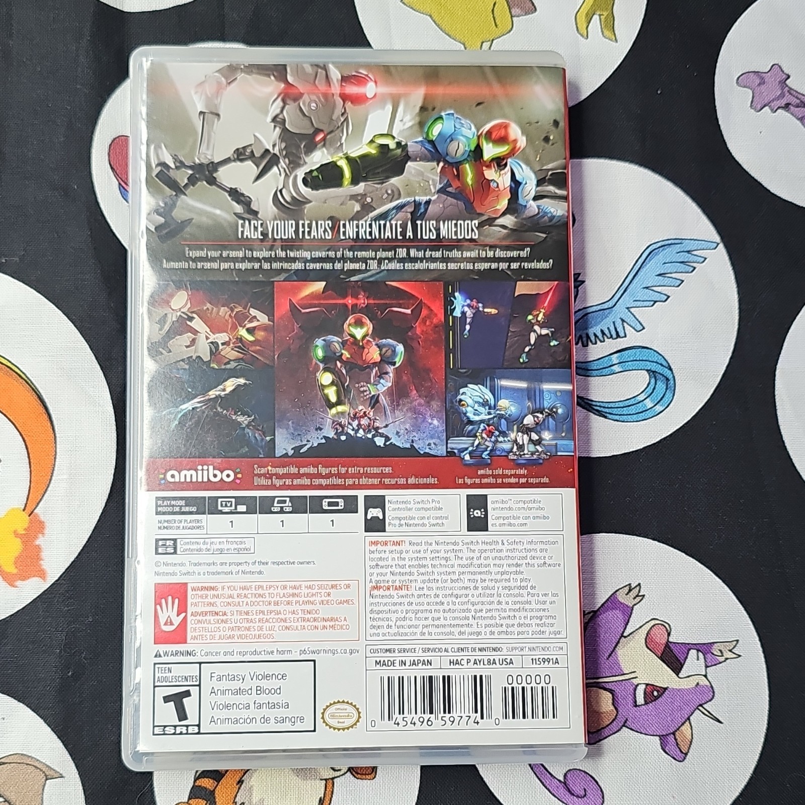 Nintendo Metroid Dread Switch w/ Case T-Teen NTSC-U/C Metroid Series