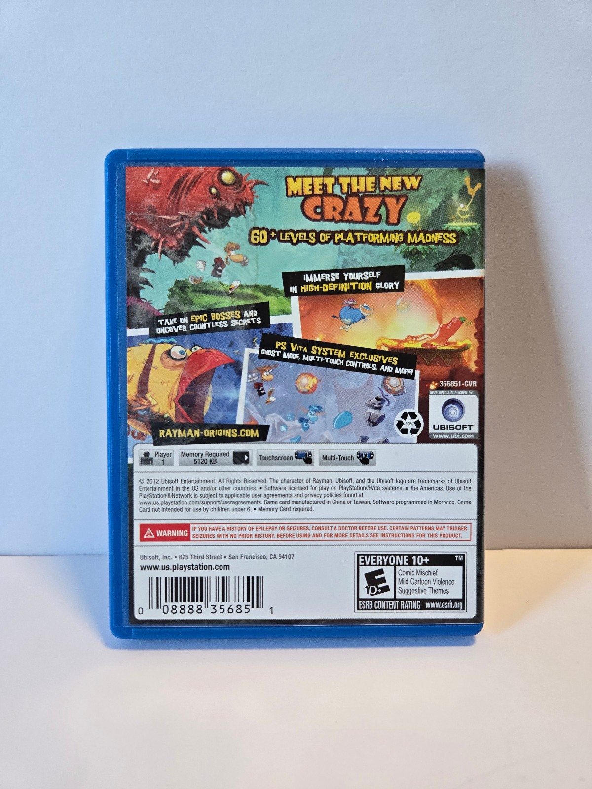 Rayman Origins (PlayStation PS Vita) Original Case Only