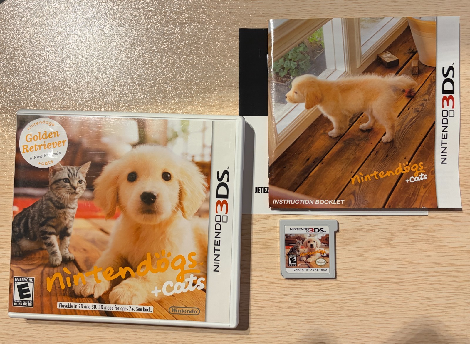 Nintendogs + Cats: Golden Retriever & New Friends (Nintendo 3DS, 2011) tested