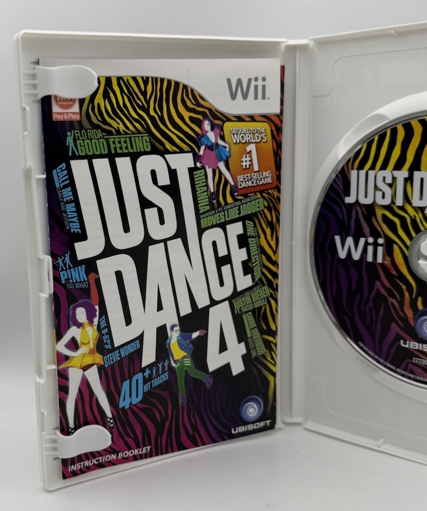 2012 Nintendo Wii Just Dance 4 Video Game CIB Unisoft Box Manuel Disc TESTED