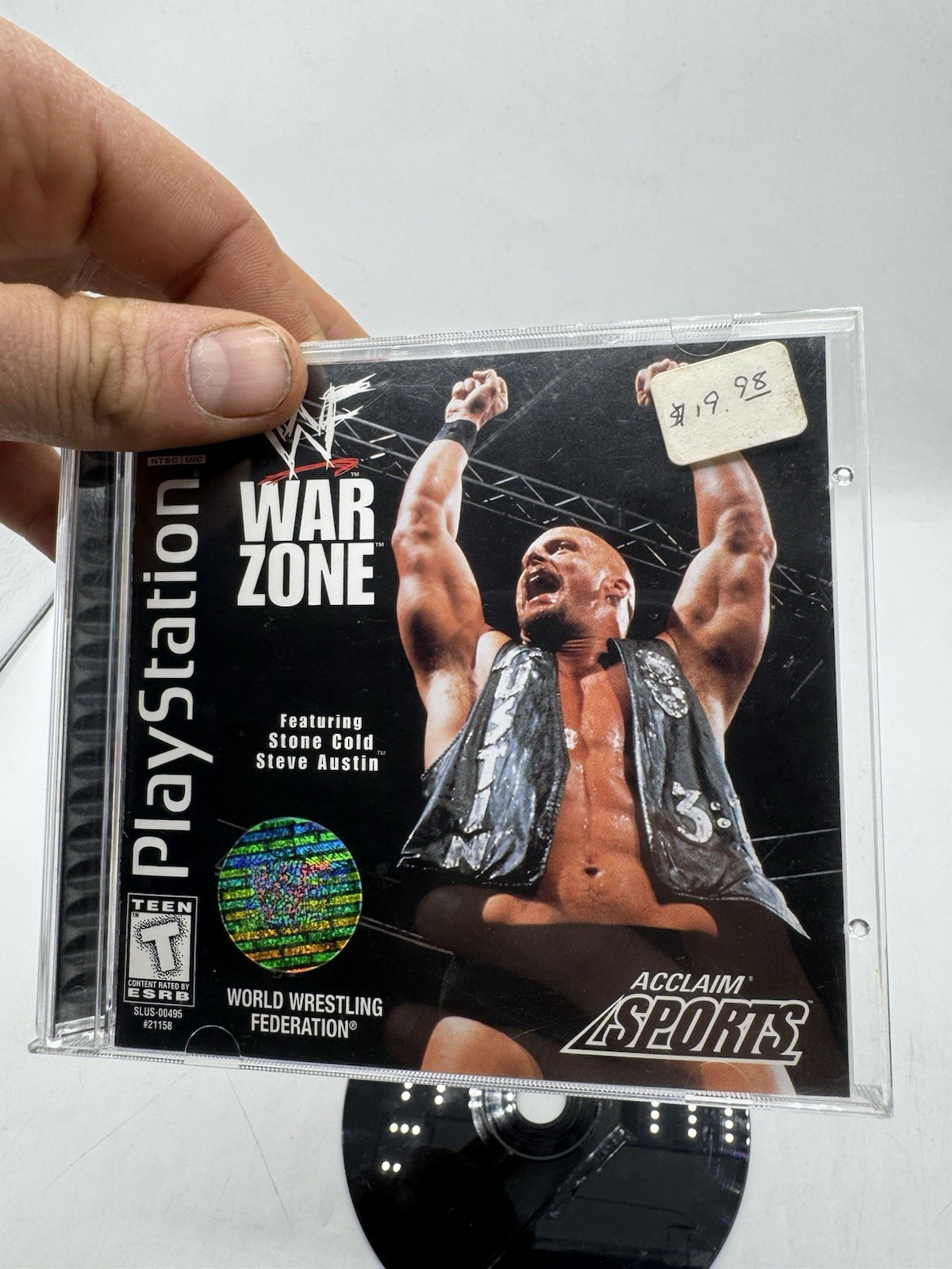 WWF Warzone PS1 CIB Sony PlayStation 1 1999 Black Label Complete