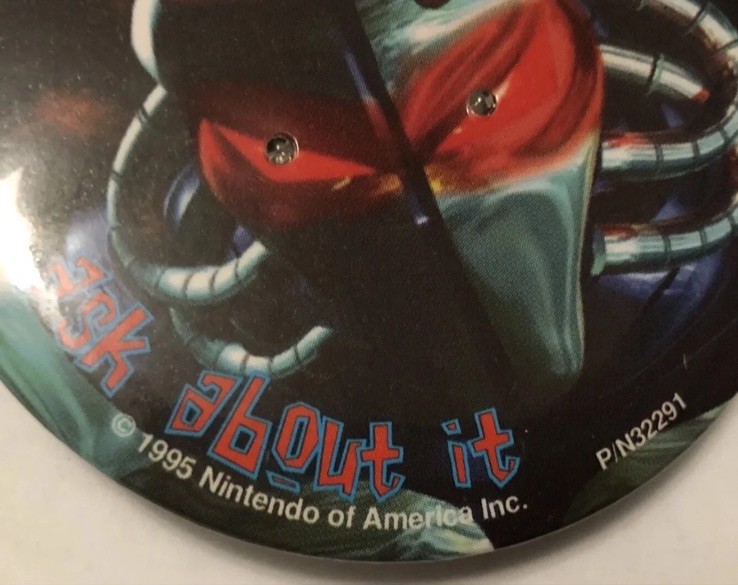 Vtg 1995 Nintendo NES Killer Instinct Promotional Employee Pin Gaming Comic Con