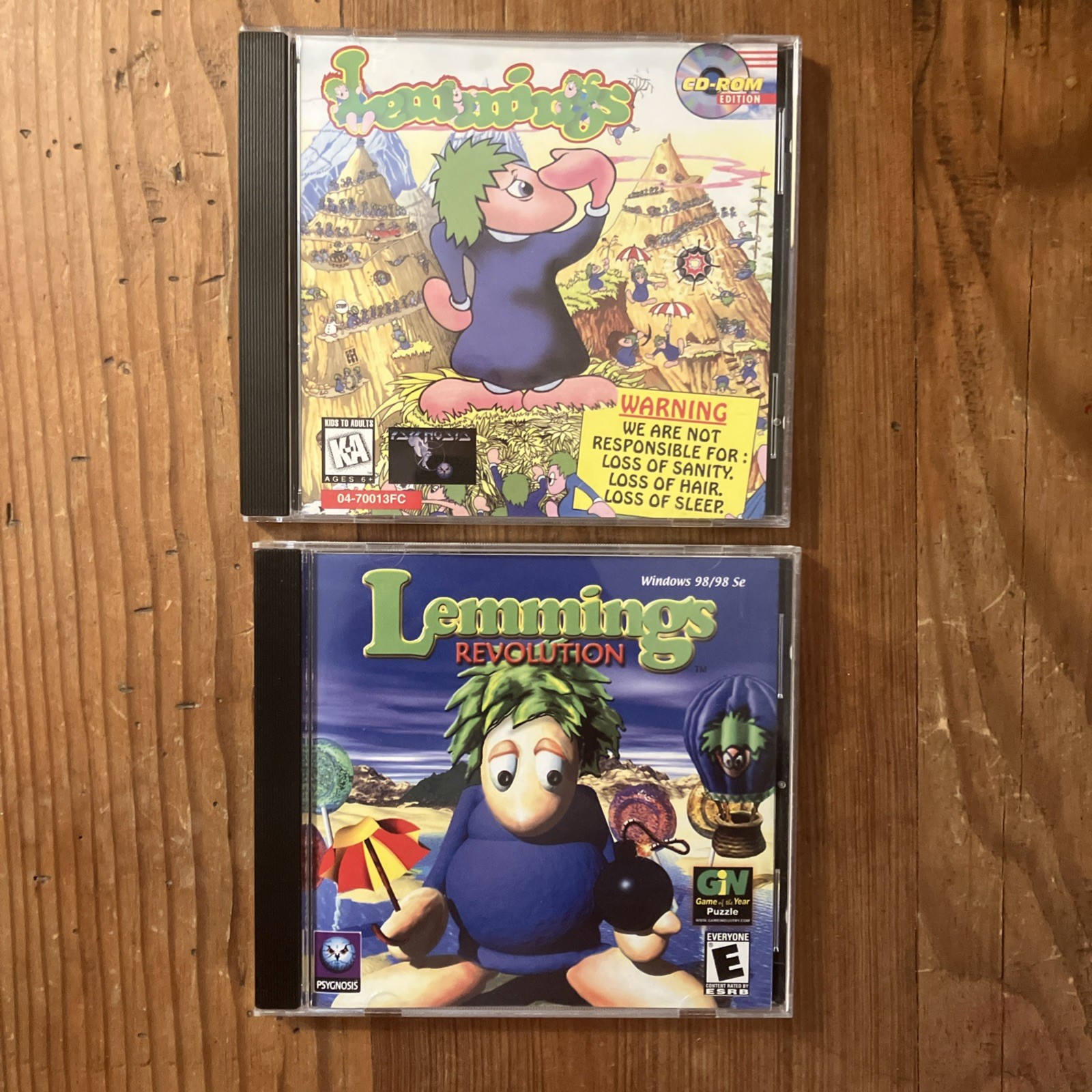 LEMMINGS (PC CD-ROM, 1991) Original Puzzle Adventure Game + Revolutions Lot